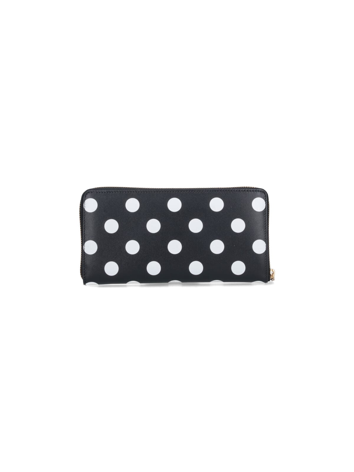 Comme Des Garçons Polka Dot Zip Wallet In Black