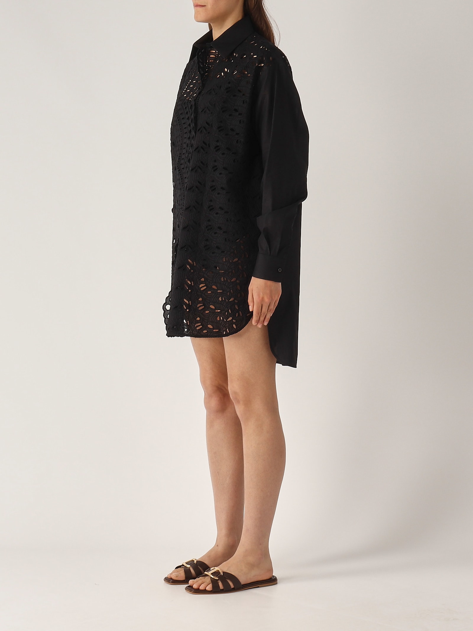 Ermanno Scervino Camicia Over Shirt In Black
