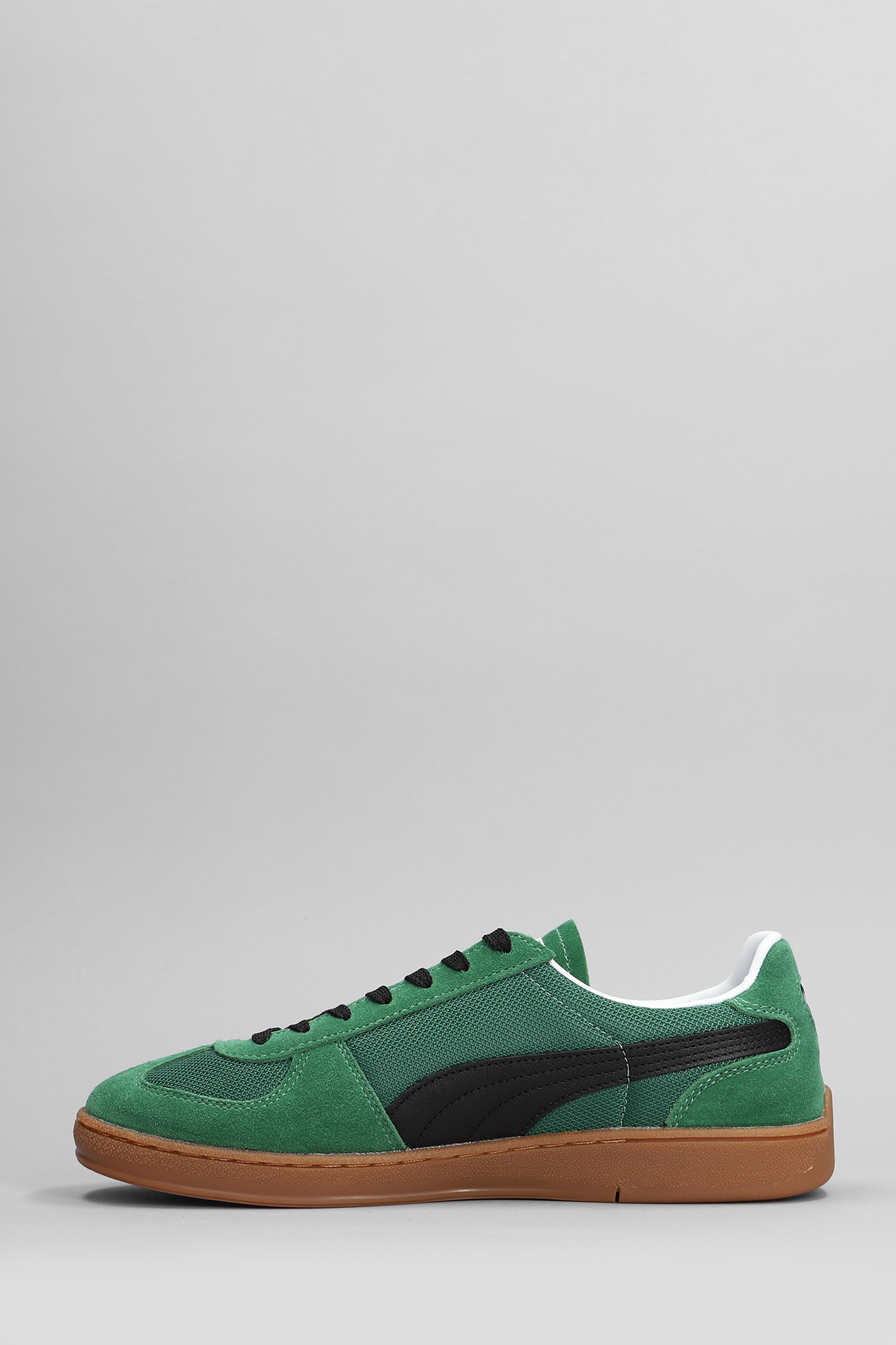 Shop Puma Super Team Og Sneakers In Green Suede And Fabric