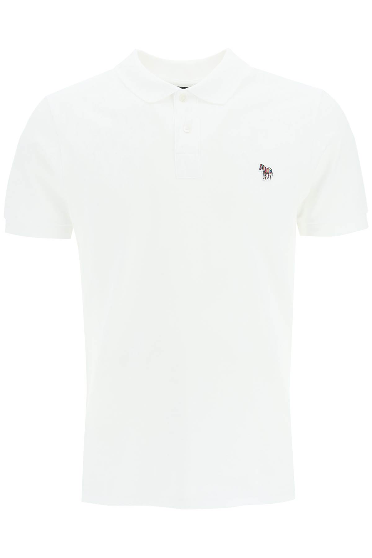 Shop Ps By Paul Smith Organic Cotton Slim Fit Polo Shirt In White (white)