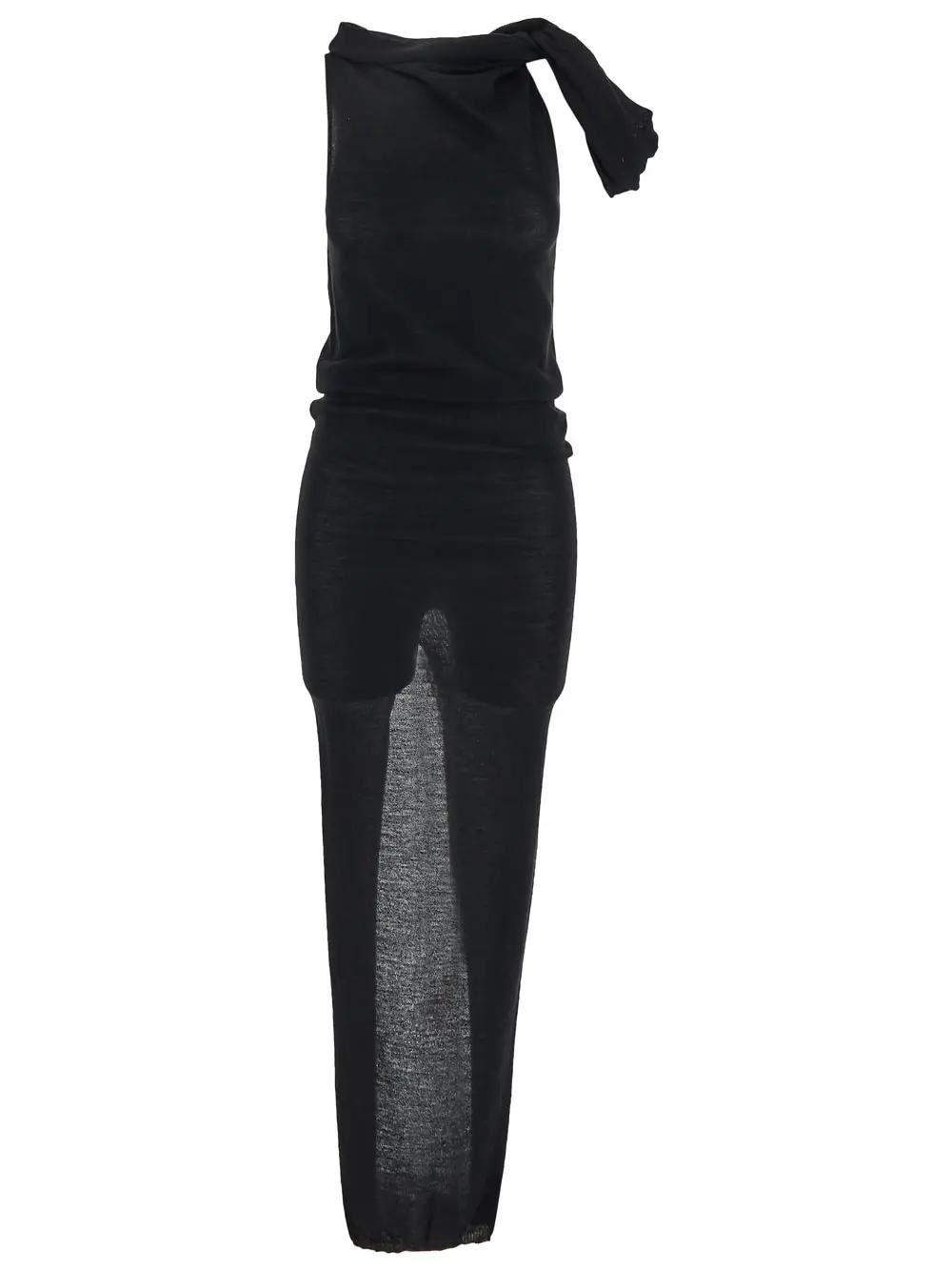 Rick Owens Knitted Wool Long Dress