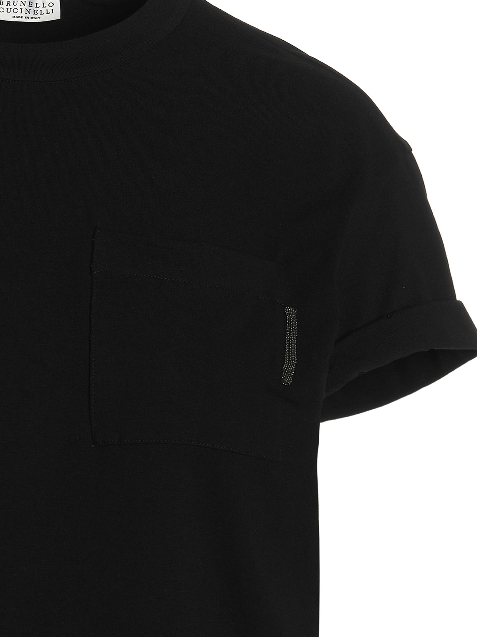Shop Brunello Cucinelli Pocket Classic T-shirt In Black