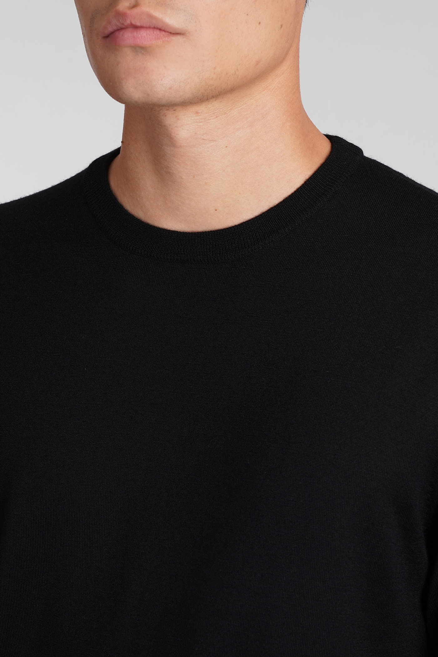 Shop Aspesi M195 Knitwear In Black Wool