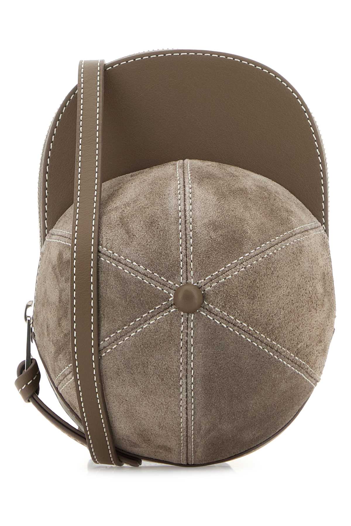 J.W. Anderson J. W. Anderson Dove Grey Suede Medium Cap Crossbody Bag