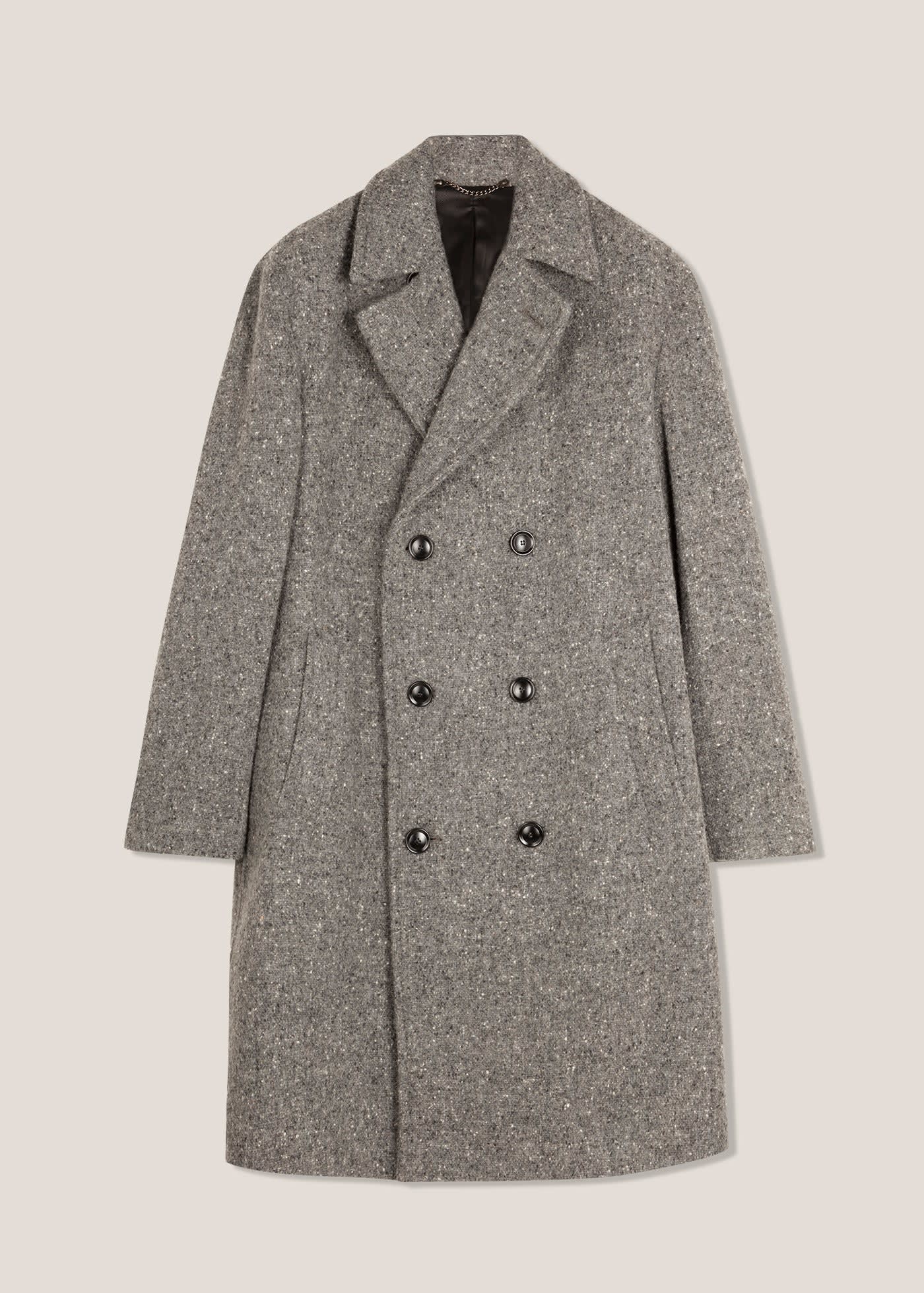 Aathene Grey Double-breasted Coat