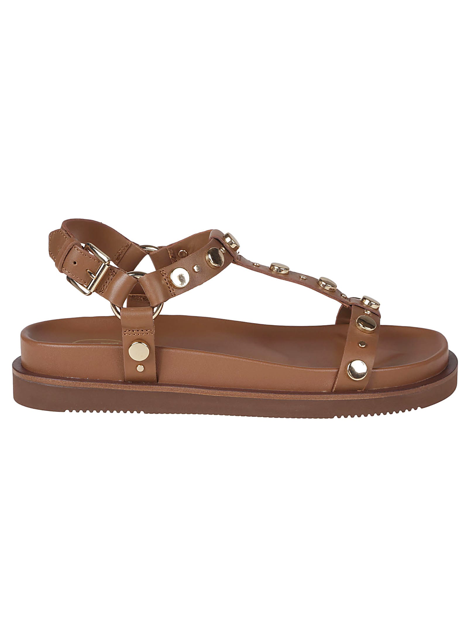 Ash Ugo Cannella Sandals In Camel Brown In Cinnamon