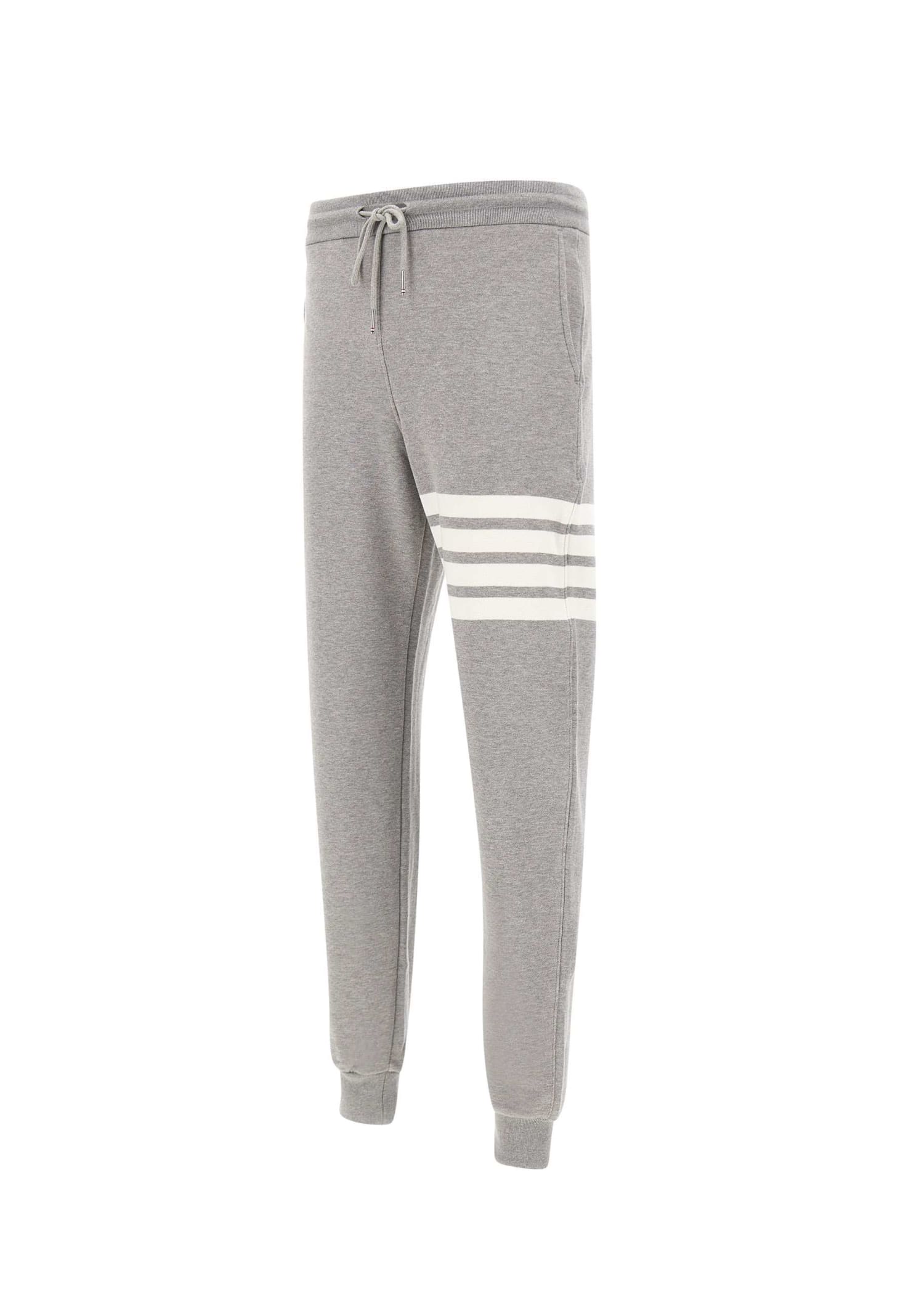 Thom Browne Cotton Classic Sweatpant In Light Grey