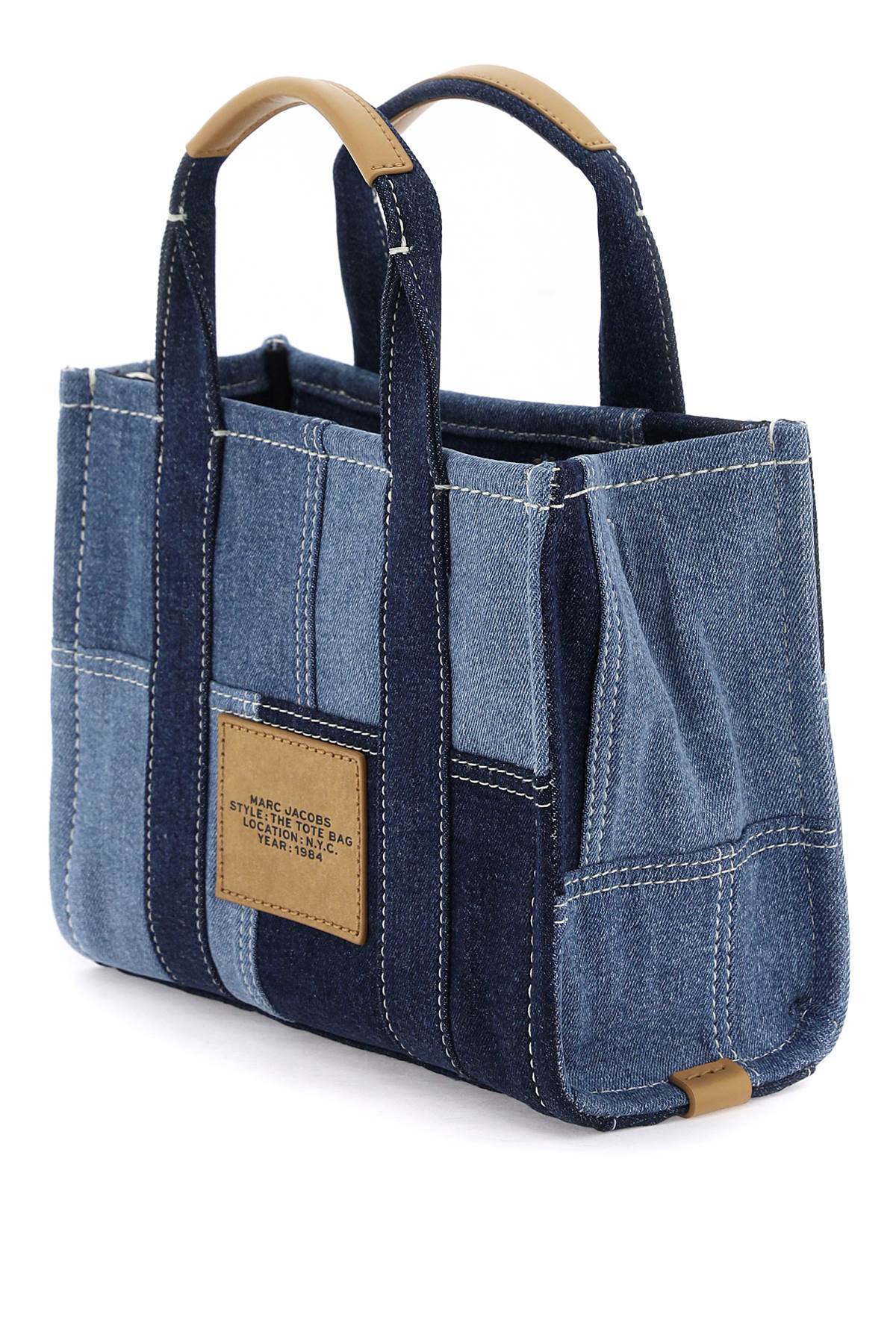 Shop Marc Jacobs The Denim Small Tote Bag In Blu Denim