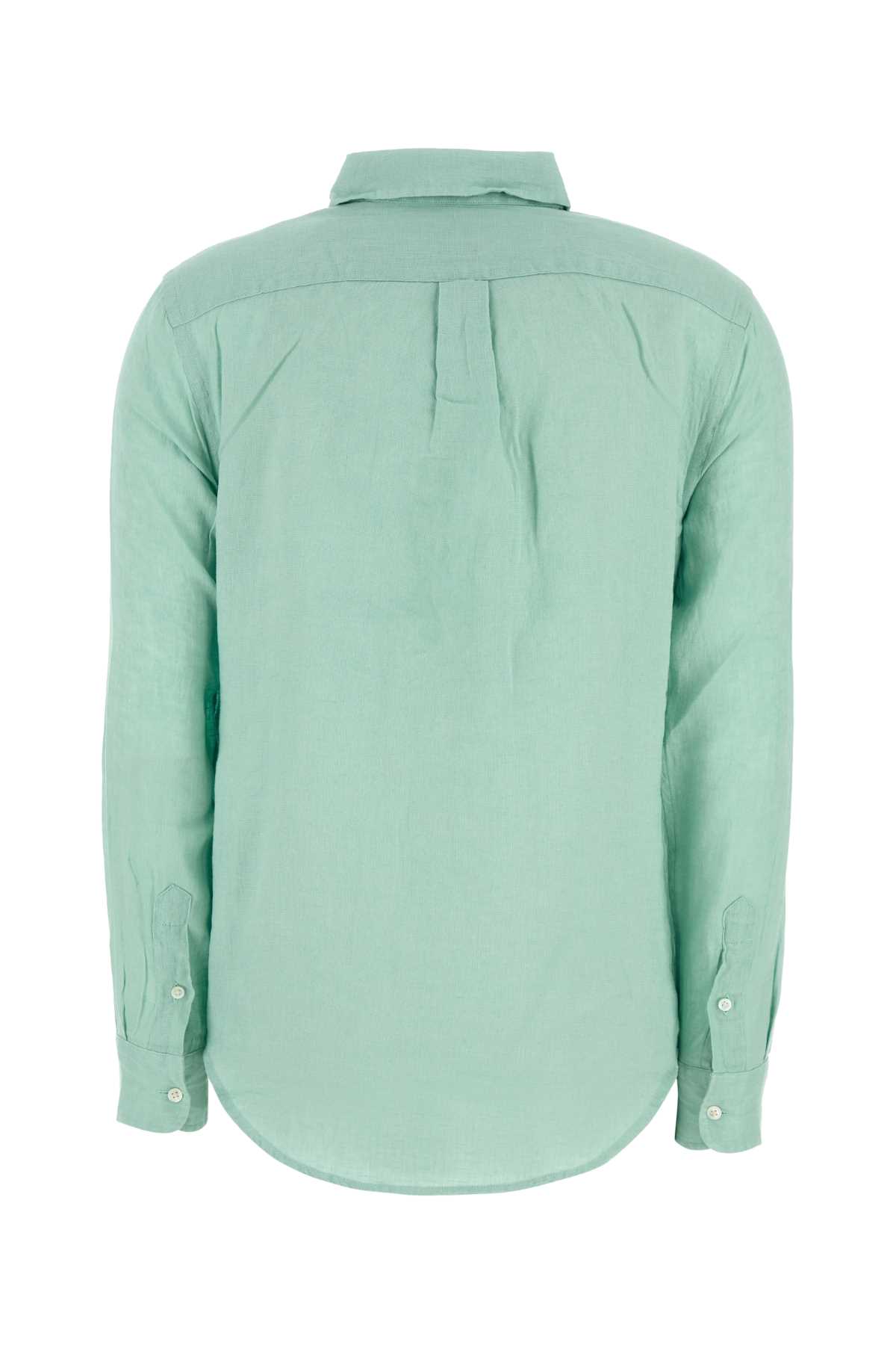 Polo Ralph Lauren Mint Green Linen Shirt In Green