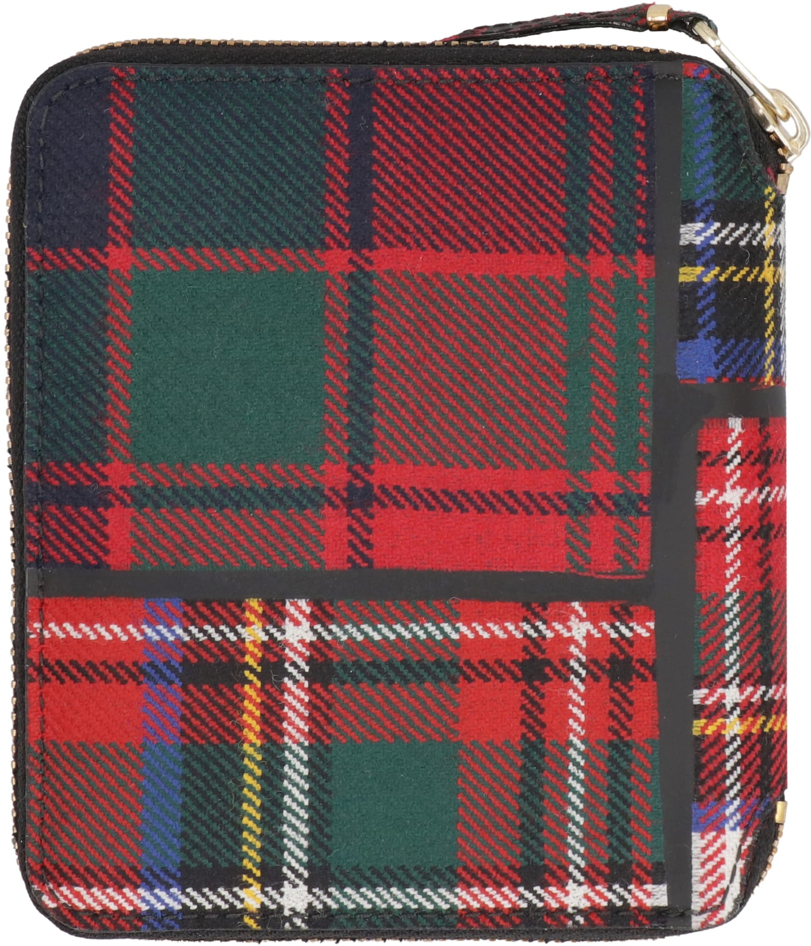 Shop Comme Des Garçons Tartan Motif Wallet In Multicolor