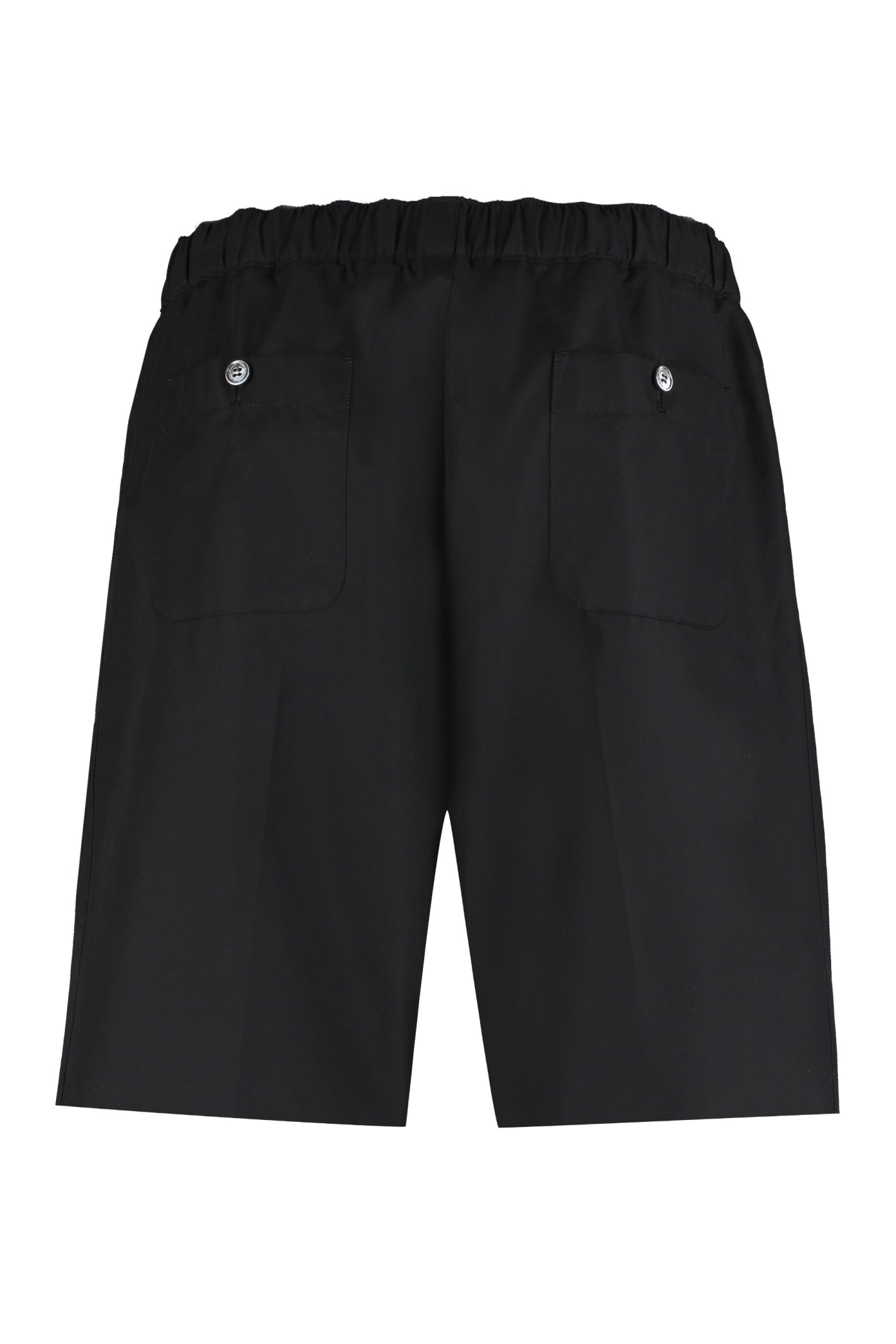 Shop Alexander Mcqueen Cotton Bermuda Shorts In Black