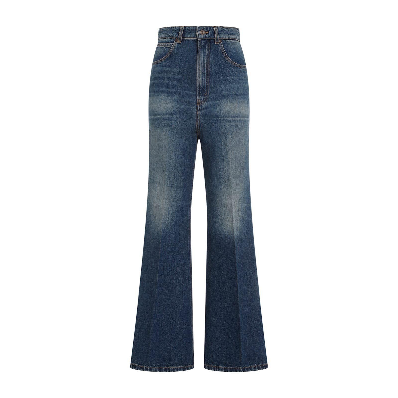 Victoria Beckham Wide Leg Kick Jeans Women In Broken Vintage Wash