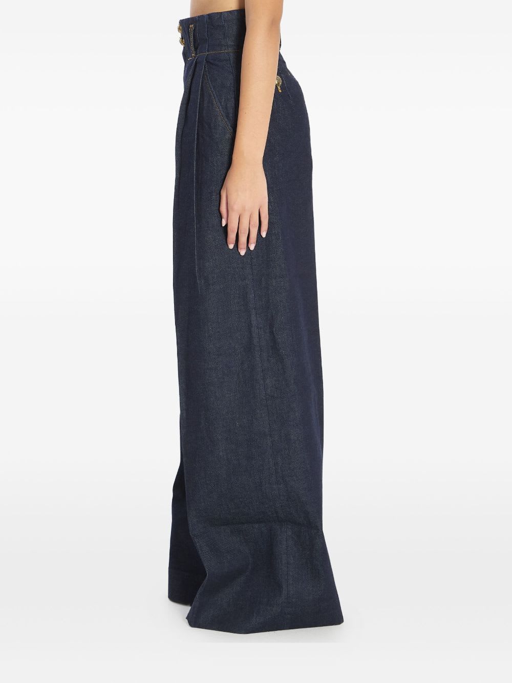 Zimmermann Denim Hypnotic Wide-leg Jeans In Blue