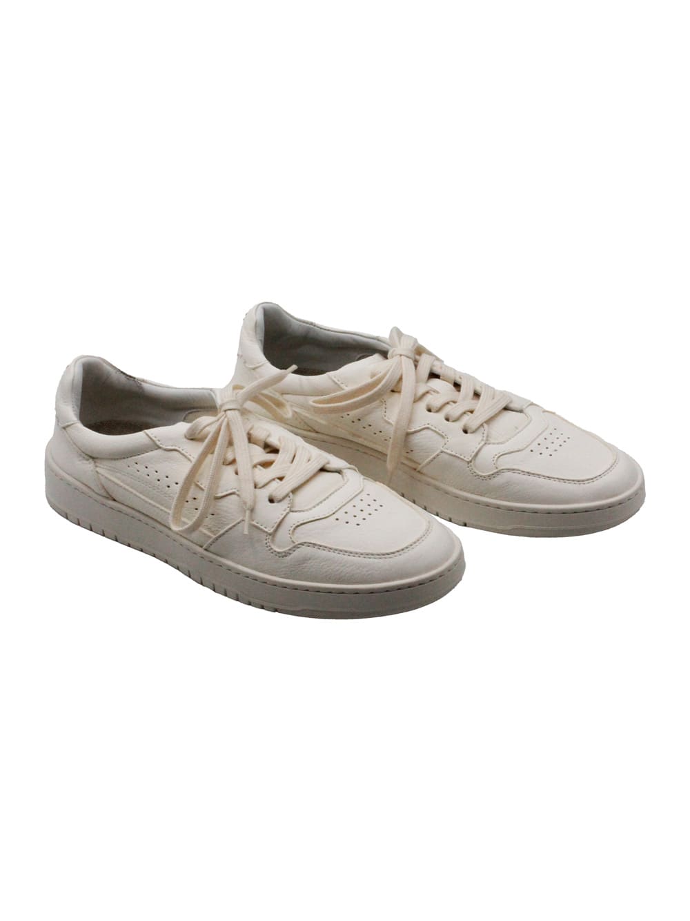 Eleventy Leather Sneakers In Pattern