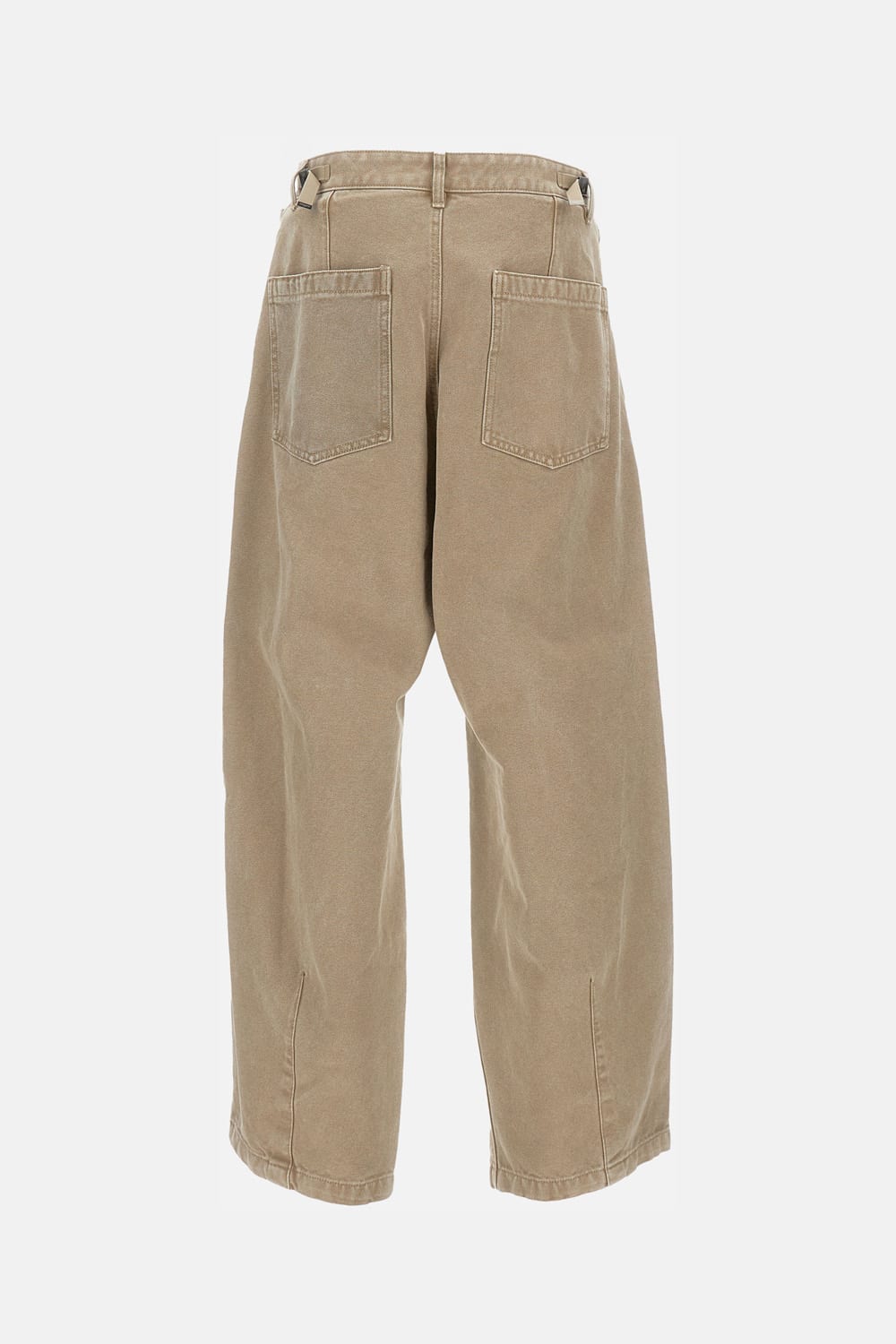 Wooyoungmi Relaxed Fit Cotton Wide-leg Trousers In Neutral