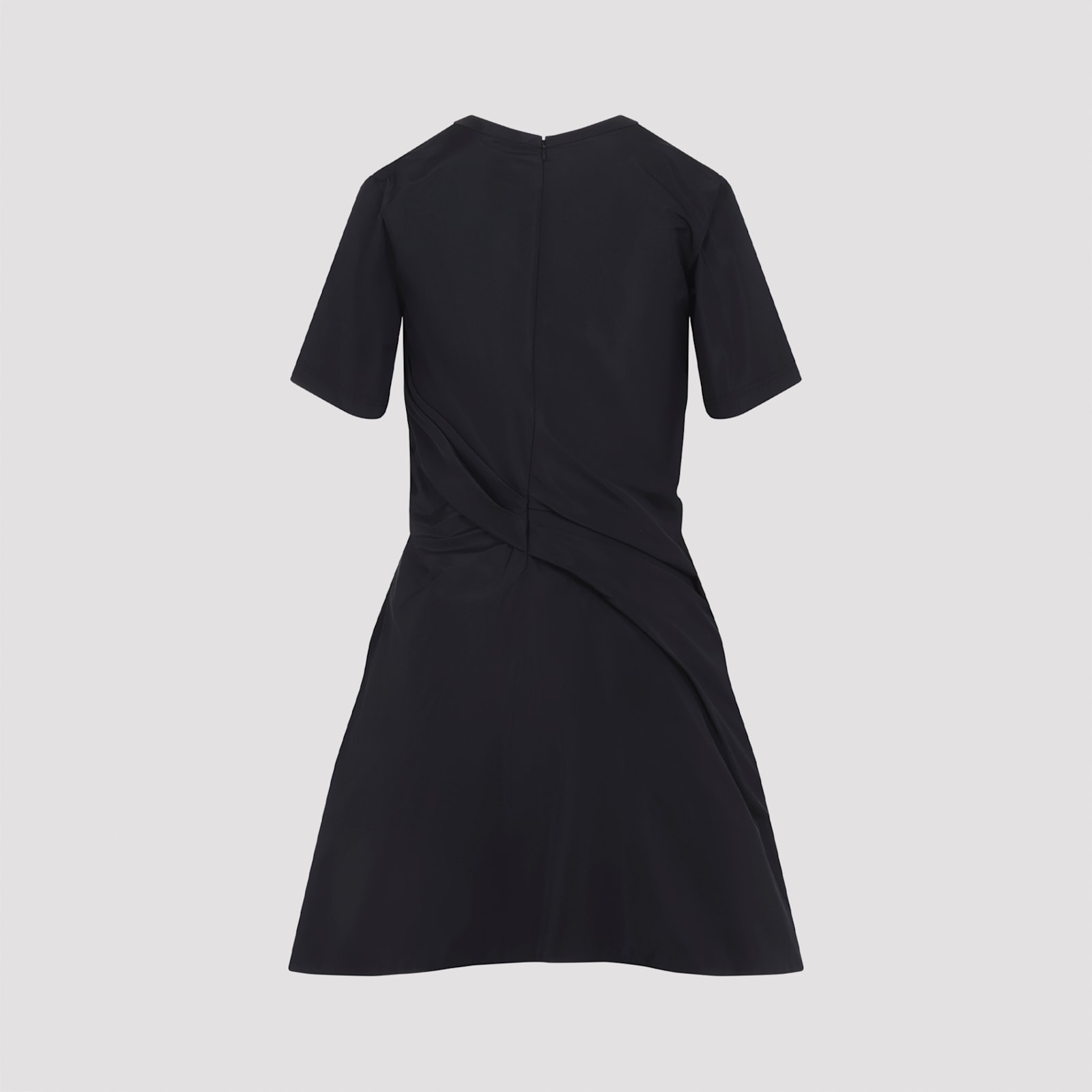 Loewe Mini Dress In Luxurious Polyester-silk Blend In Black