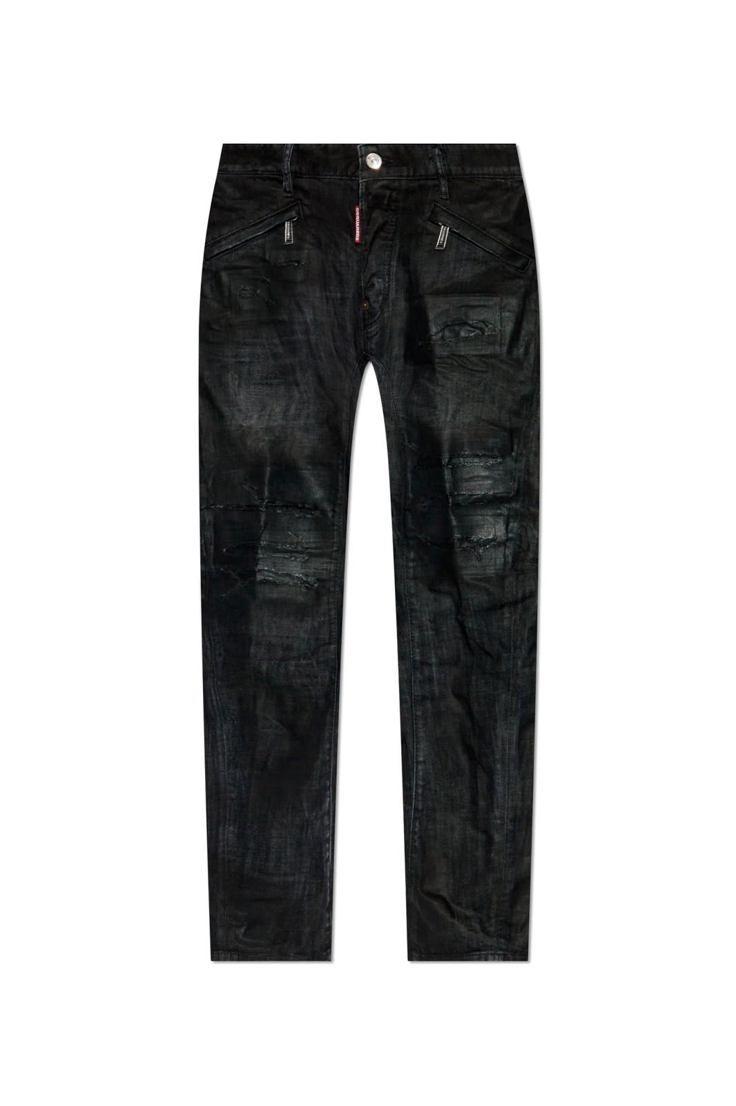 Shop Dsquared2 Tidy Biker Jeans In Black