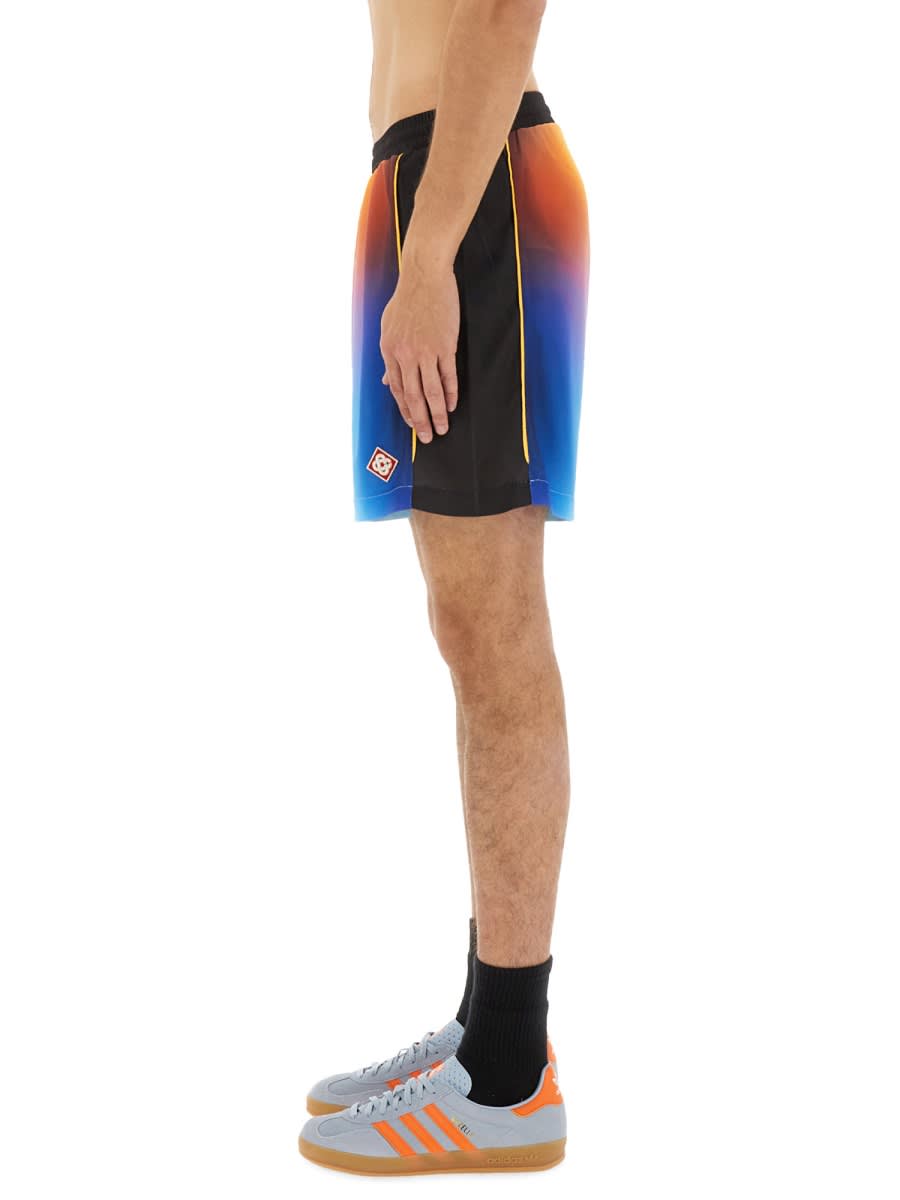 Casablanca Drawstring Elastic Waistband Football Shorts