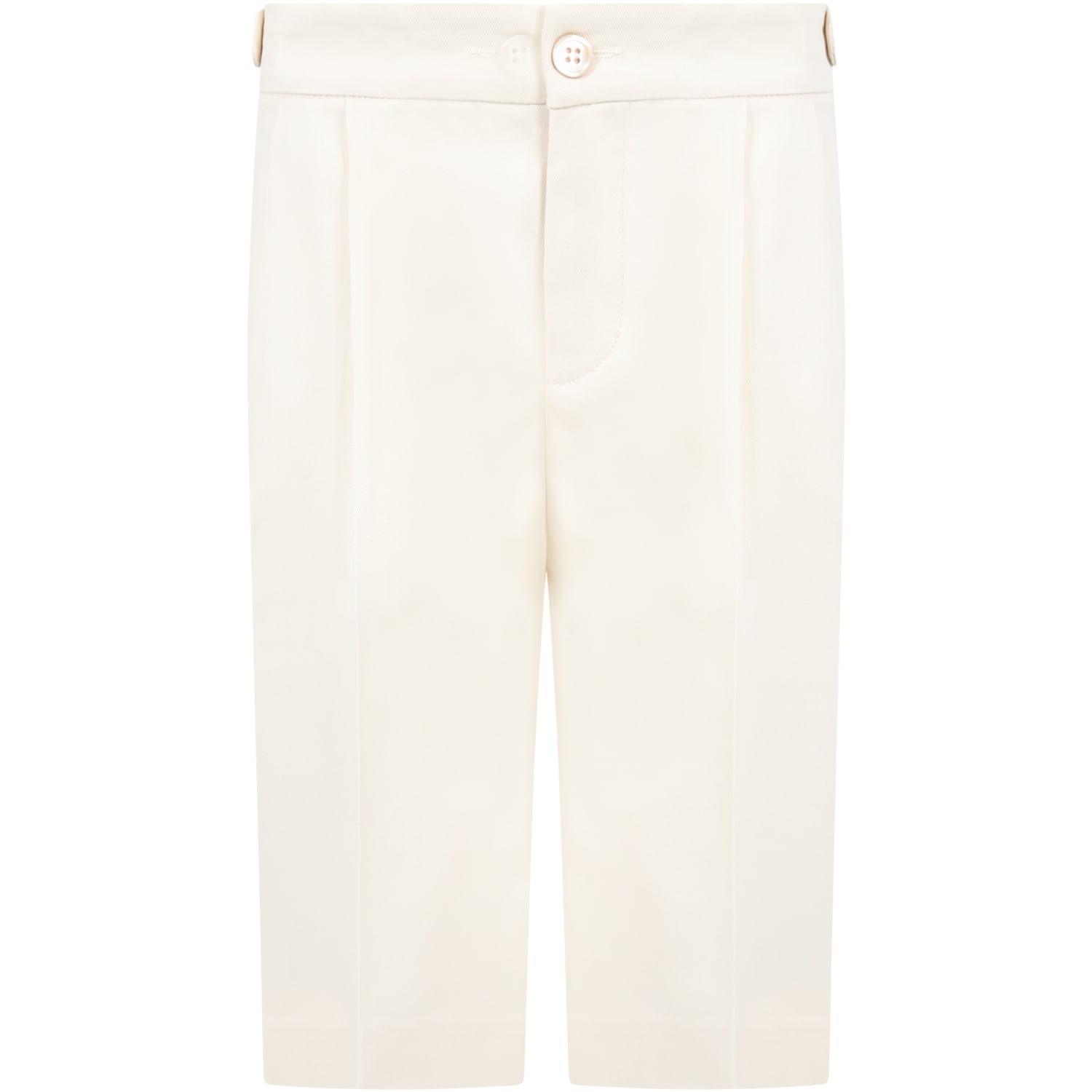 Gucci Ivory Shorts For Boy With Logo