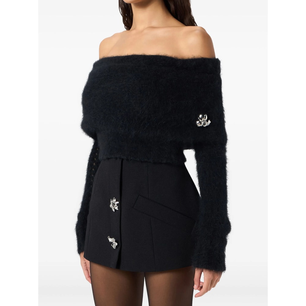 Blumarine Sweaters Blacks And Greys In Black