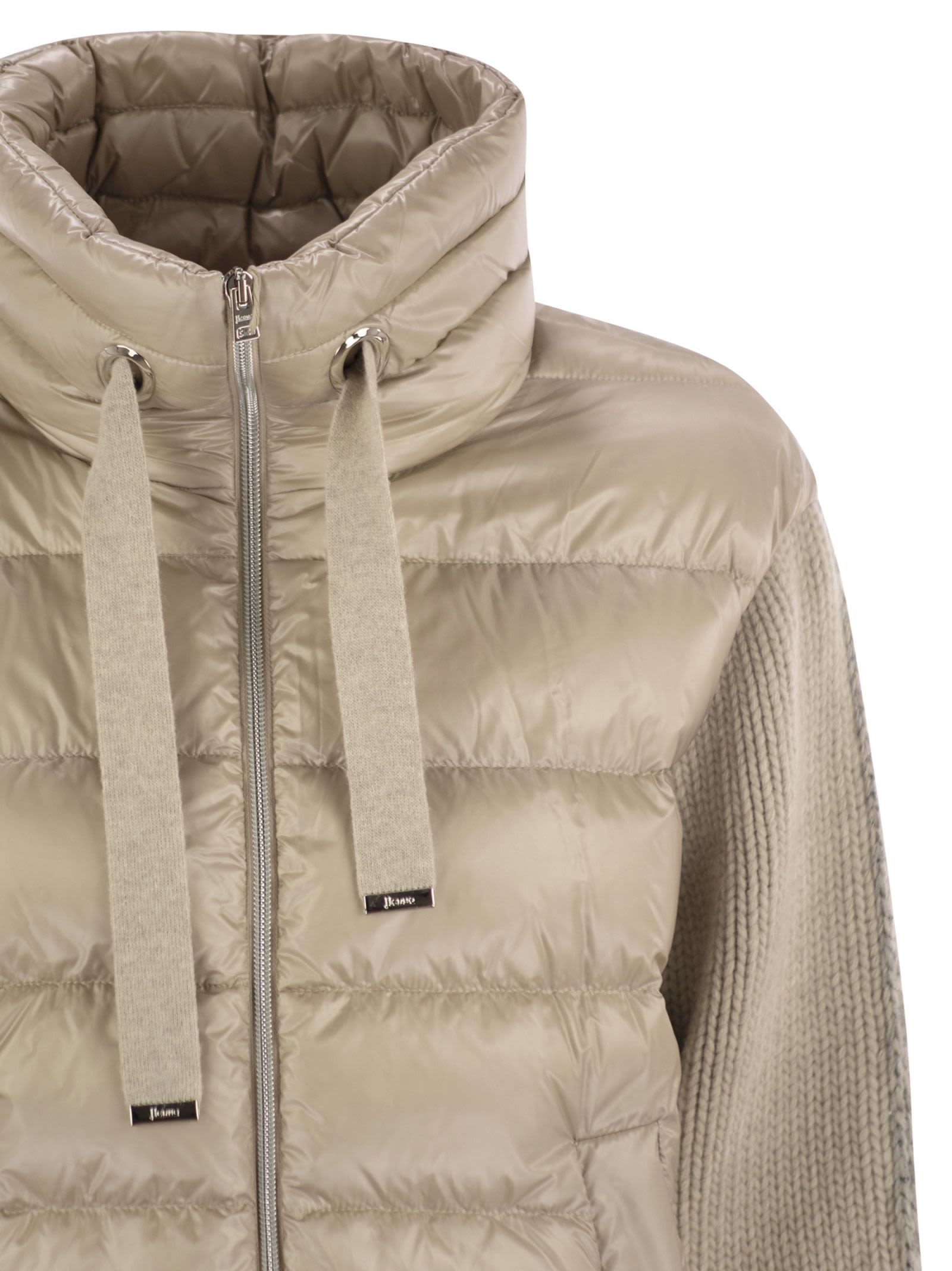 Herno Resort Jacket In Ultralight Nylon And Mesh In Brown