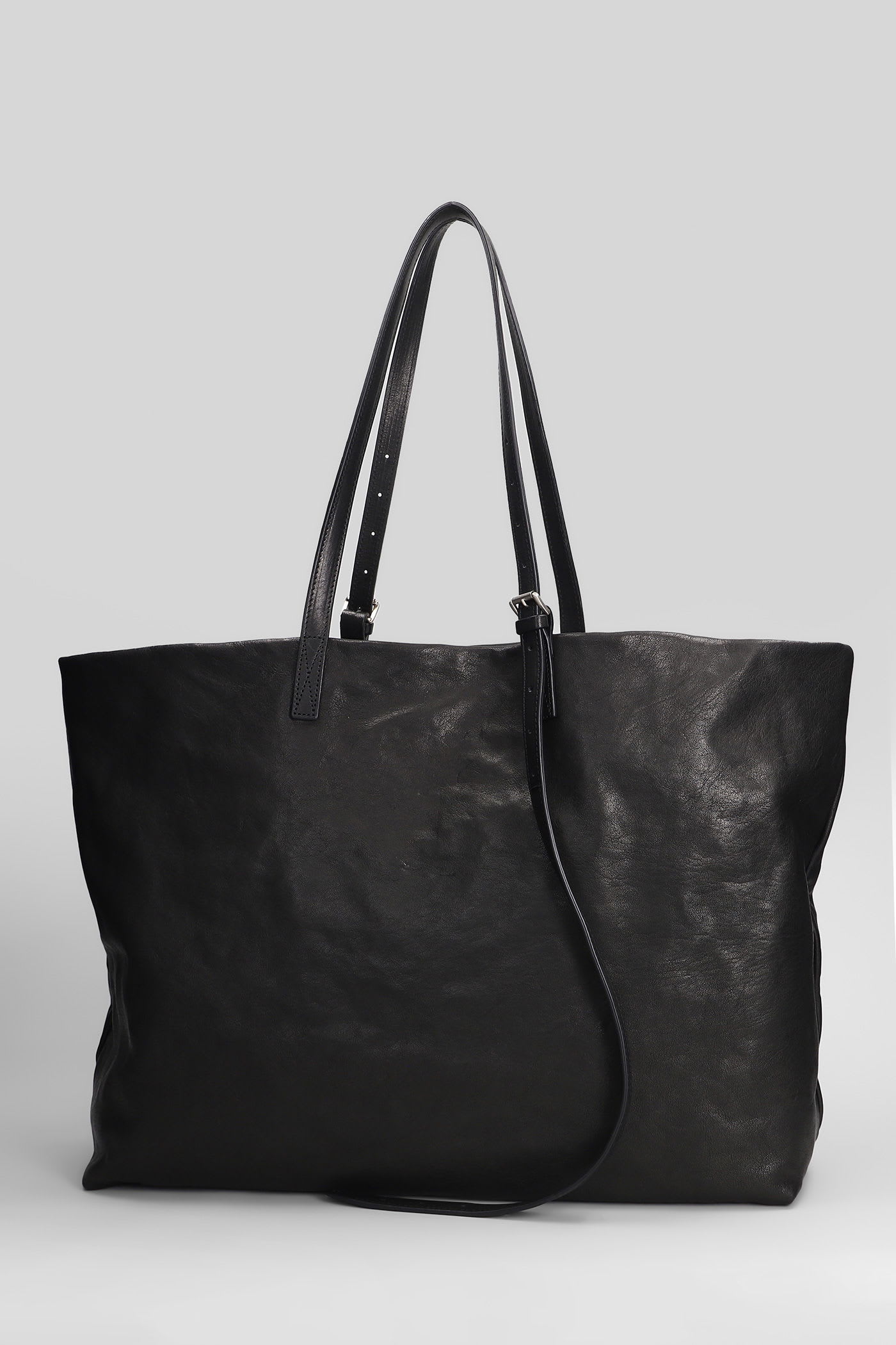 Ann Demeulemeester Bes Tote In Black Leather In Black