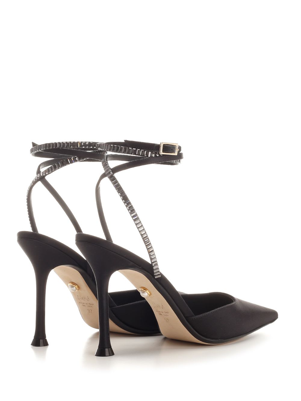 Shop Alevì Axel Satin Pump In Black