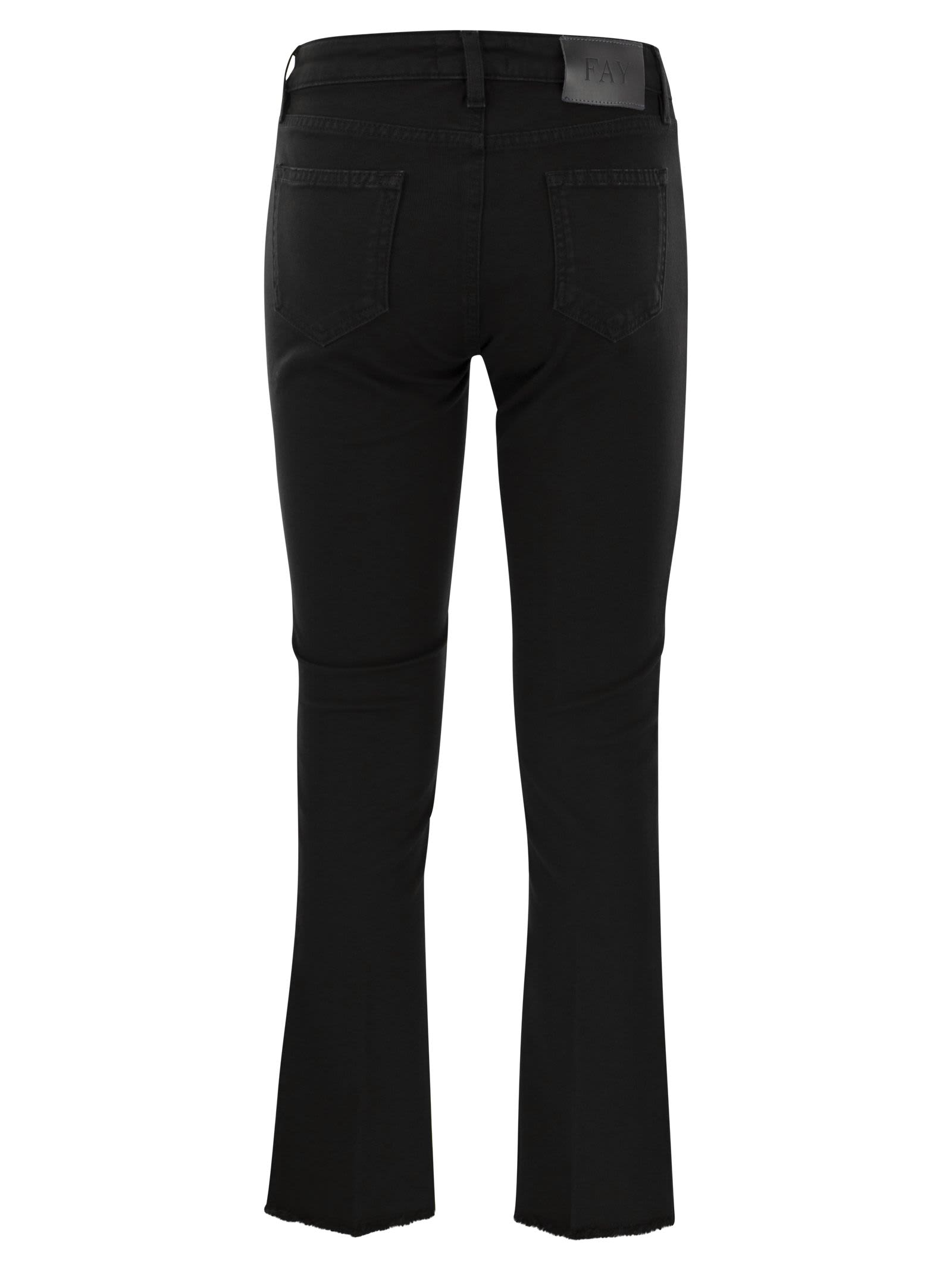 Shop Fay 5-pocket Trousers In Stretch Cotton.