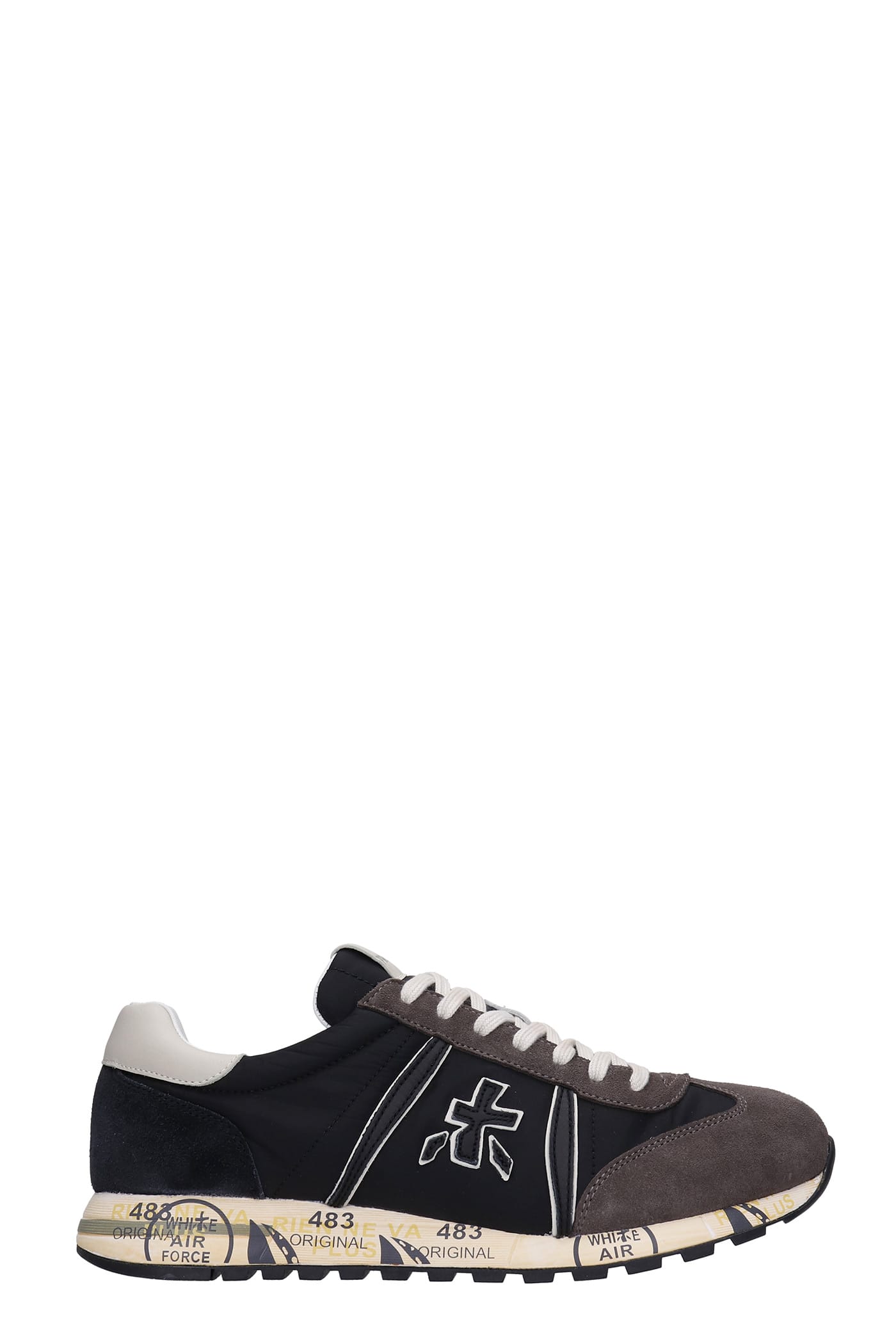 Premiata Lucy Sneakers In Black Suede And Fabric