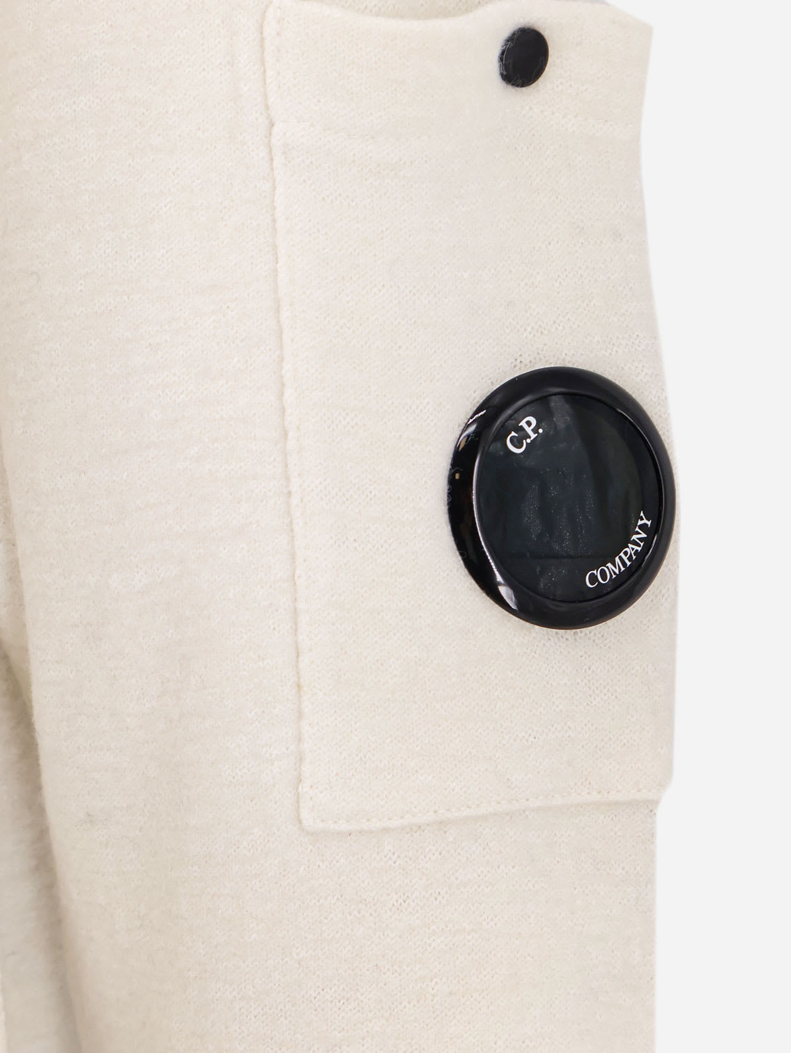 C.p. Company Knitwear Crew Neck In Merino Wool Felted Clothing In Animal Print