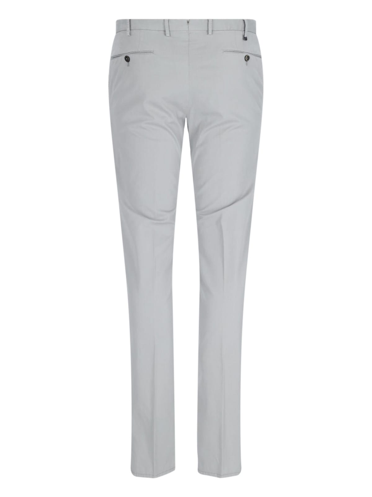 Pt Torino Superslim Grey Chinos With Straight Leg In Gray