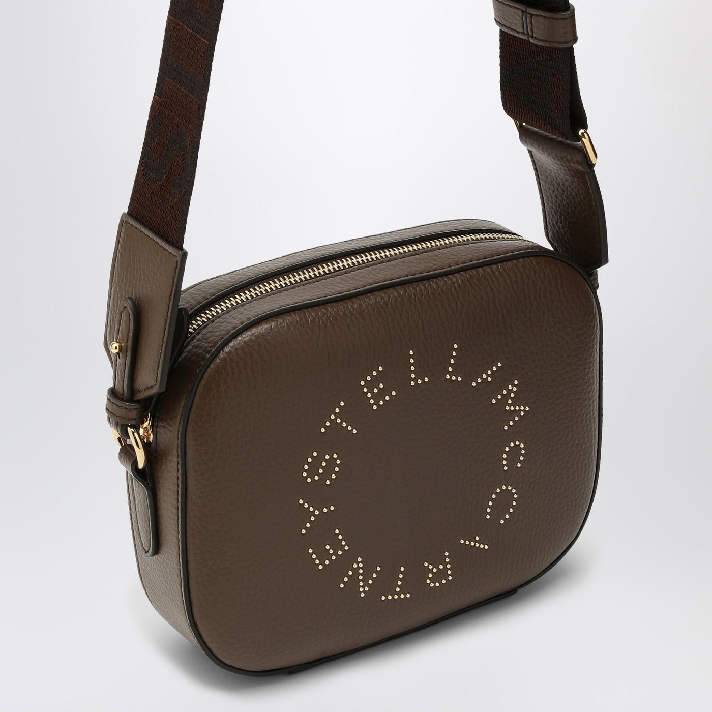Shop Stella Mccartney Mini Stella Logo Brown Bag