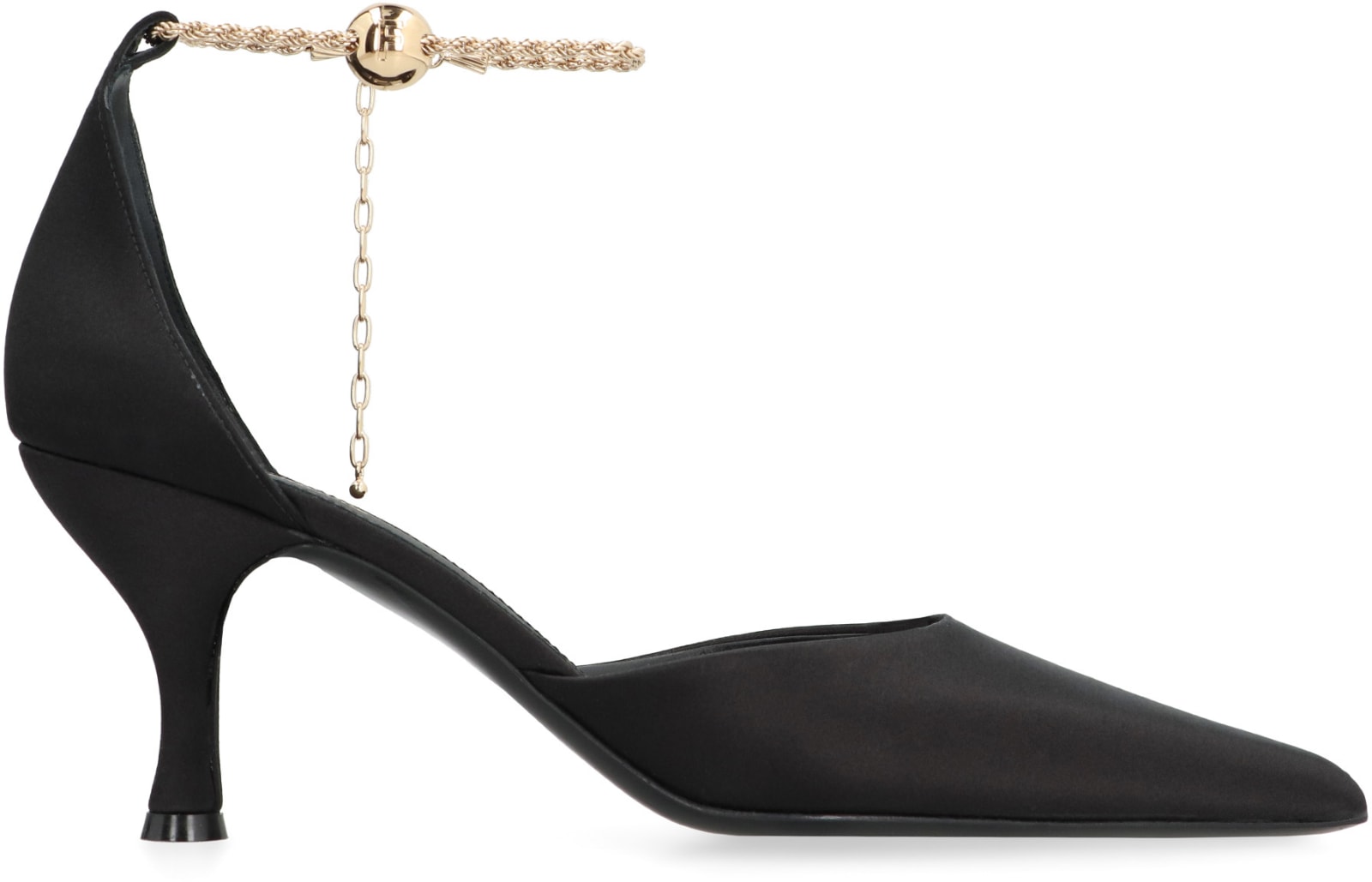 Shop Ferragamo Dana Satin Slingback Pumps In Black