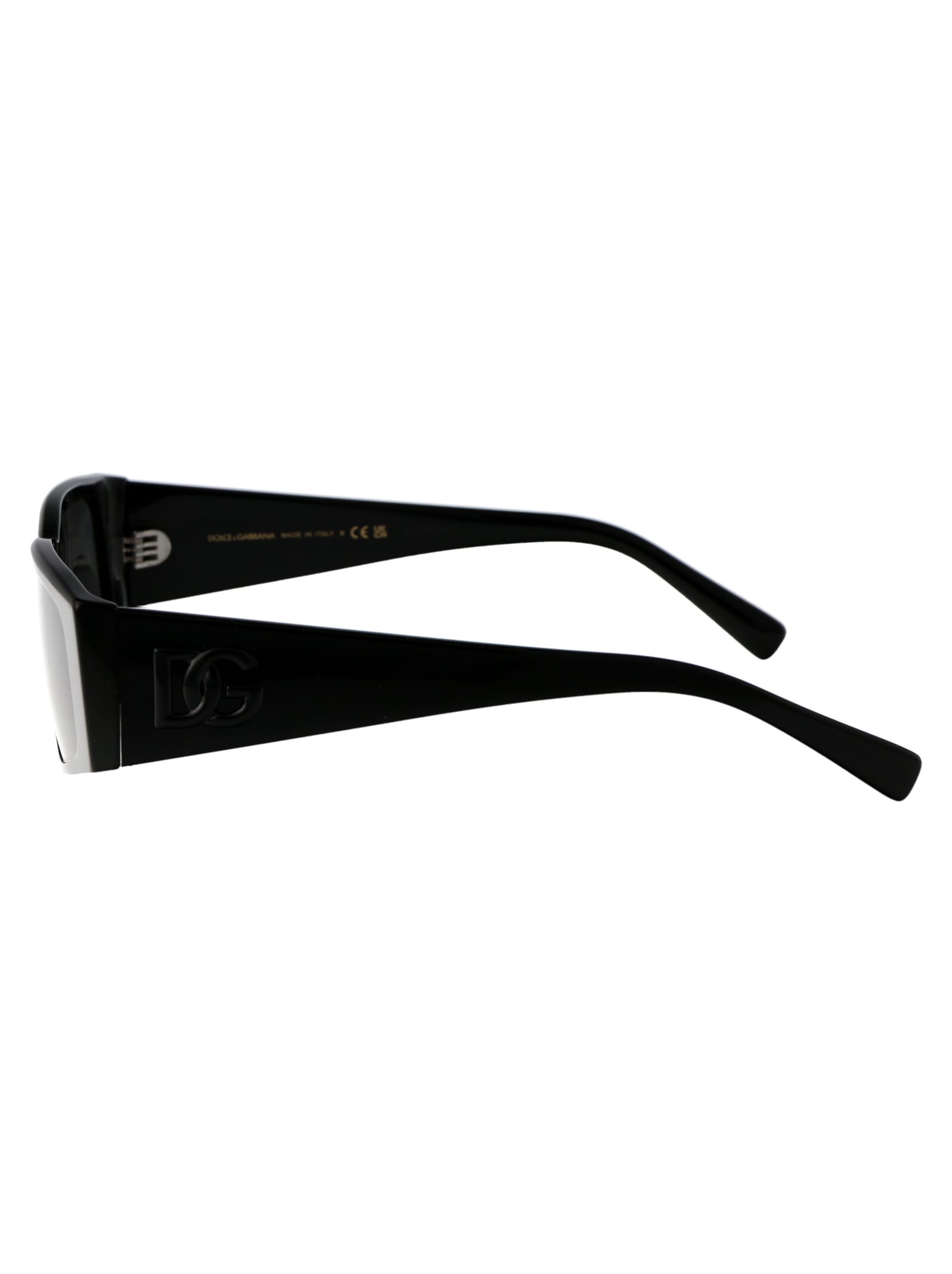 Shop Dolce &amp; Gabbana Eyewear 0dg4453 Sunglasses In 501/87 Black