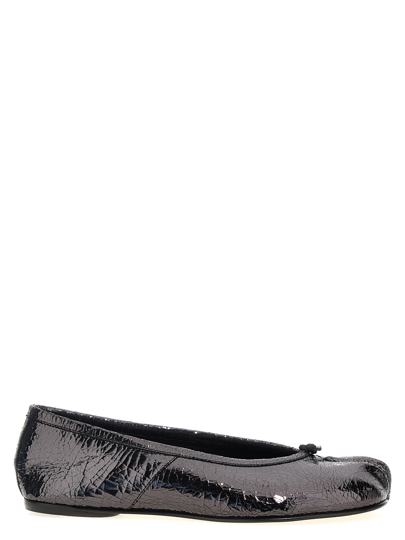 Shop Maison Margiela Tabi Broken Mirror Ballet Flats In Black