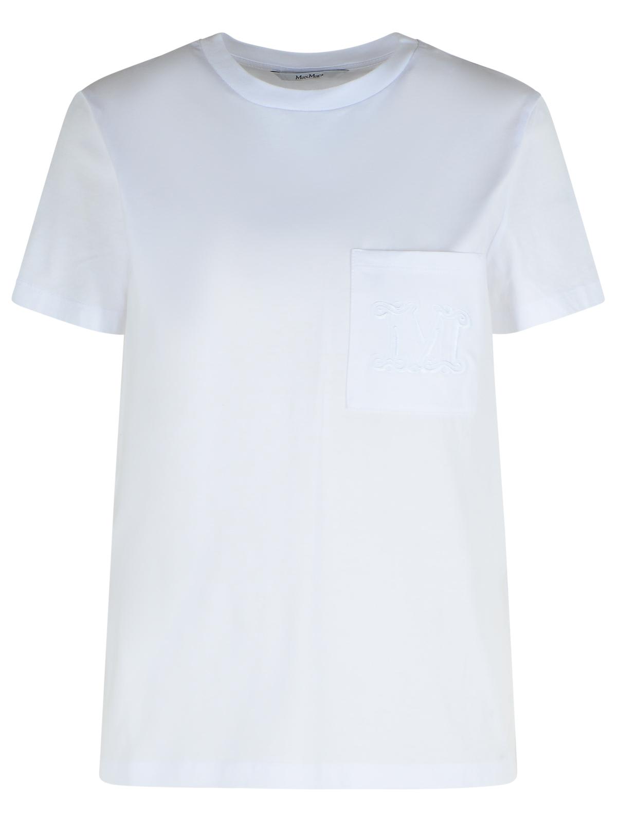 Max Mara Papaya White Cotton Jersey T-shirt In White