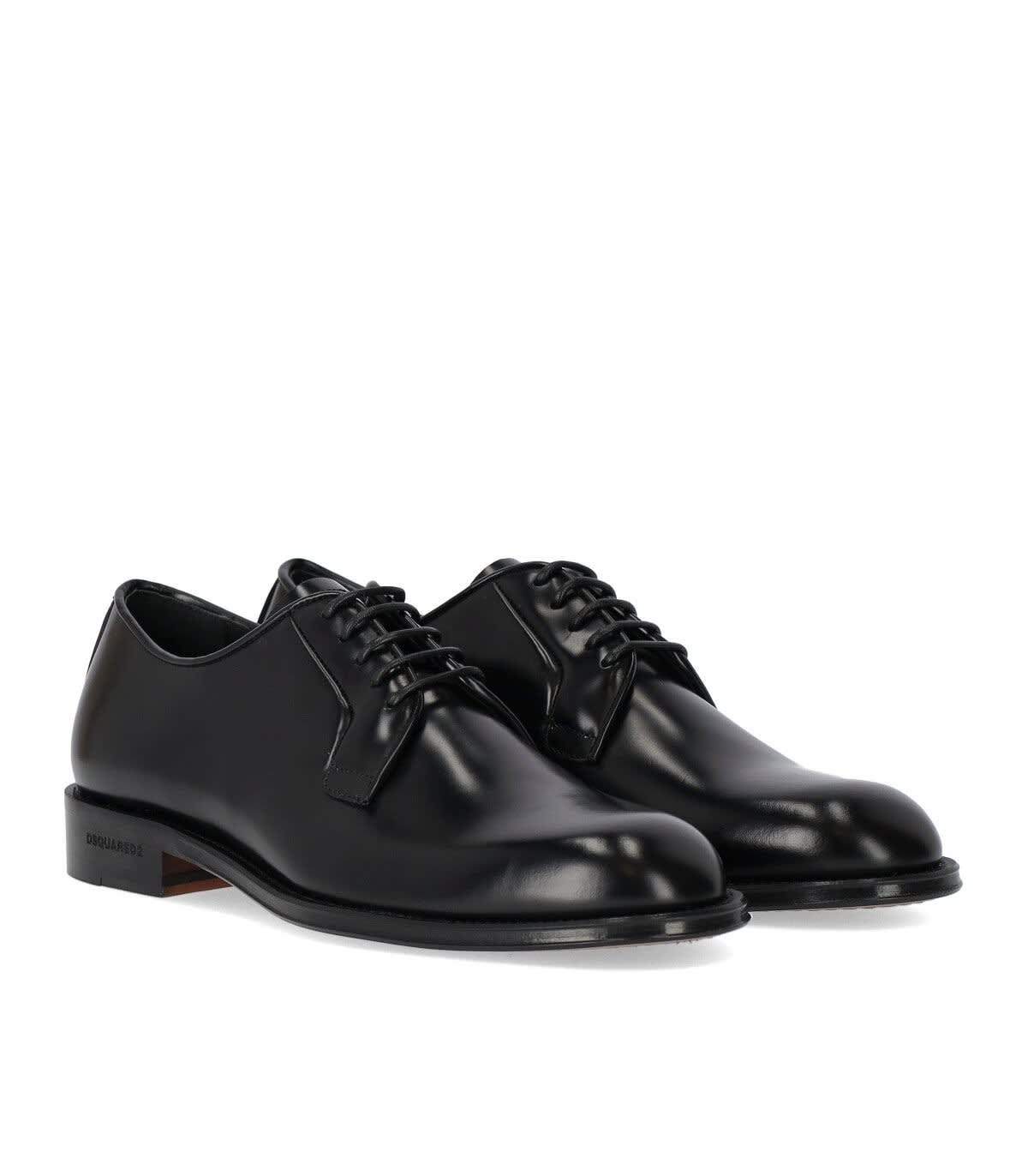 Shop Dsquared2 D2 Classic Derby Shoes In Nero