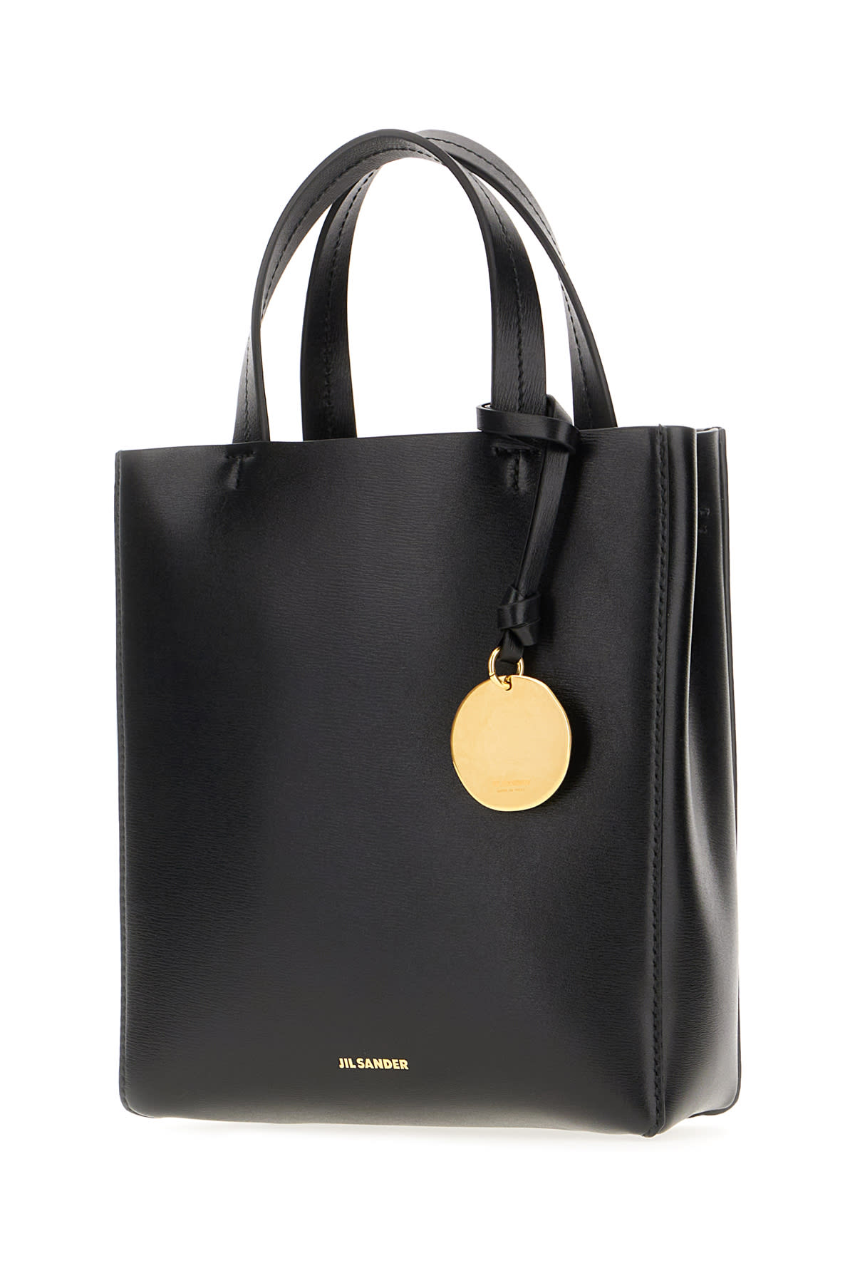 Shop Jil Sander Black Leather Bond Handbag