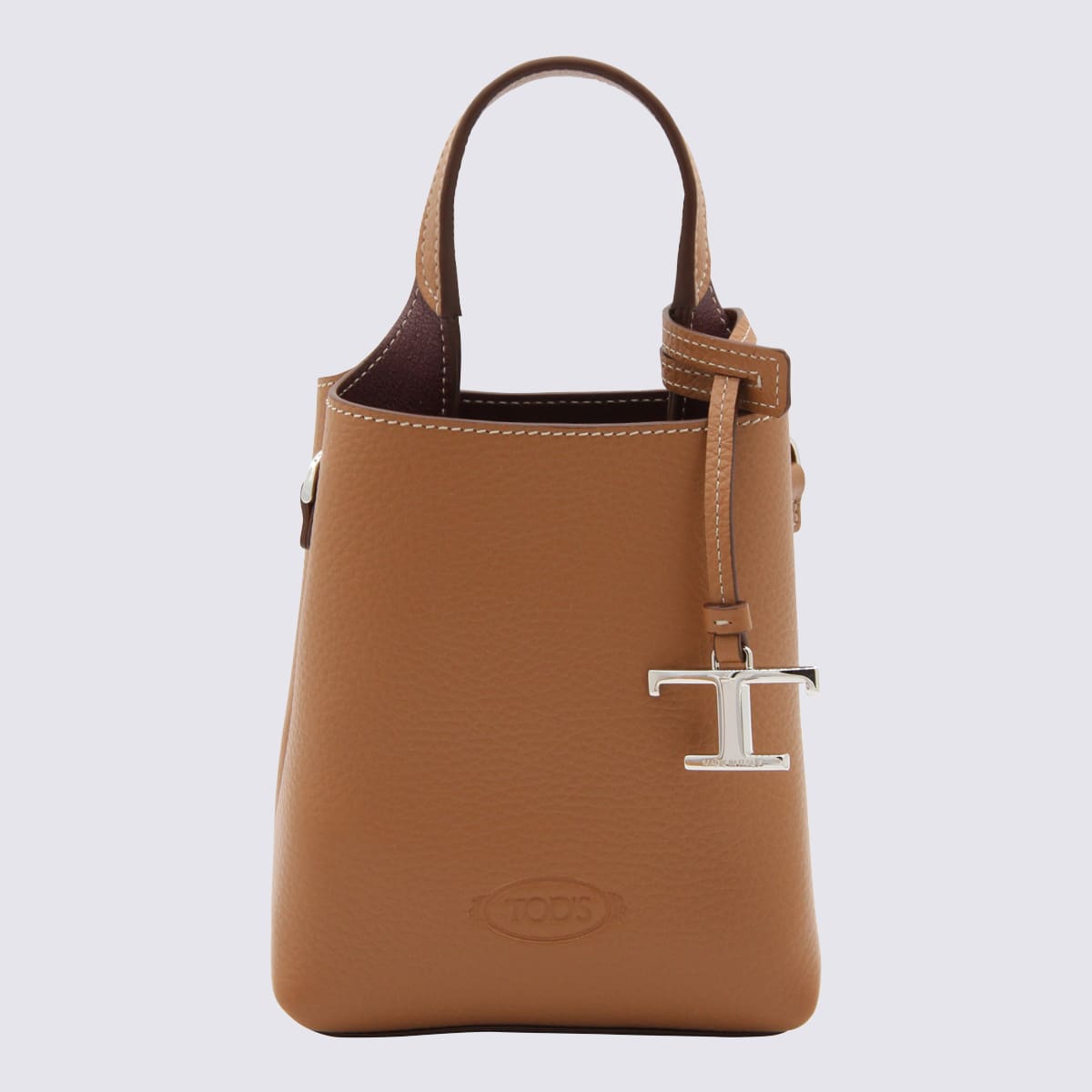 Shop Tod's Brown Leather Handle Bag