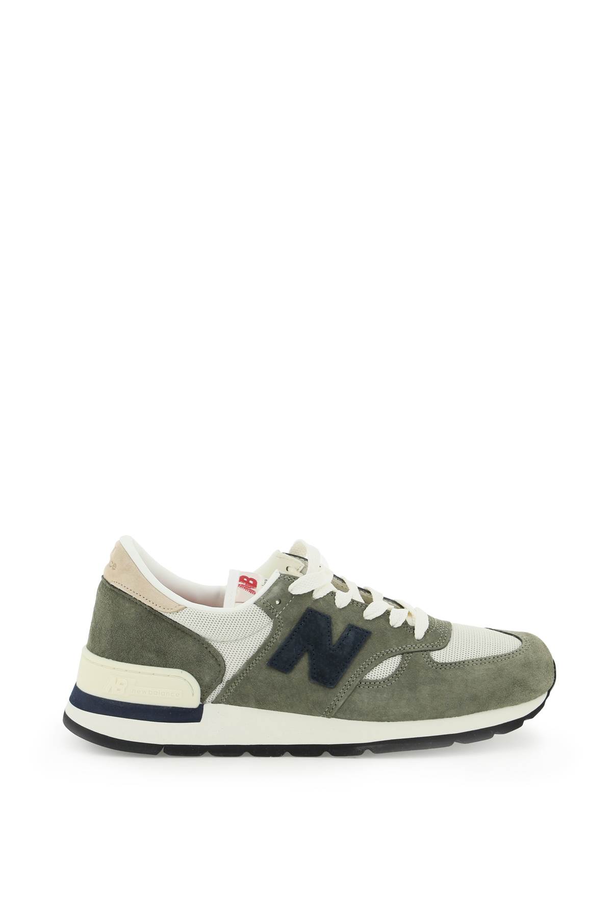 New Balance Herren Made In Usa 990 In Grau/blau, Leather, Grösse 46.5 In Bone Grey (white)