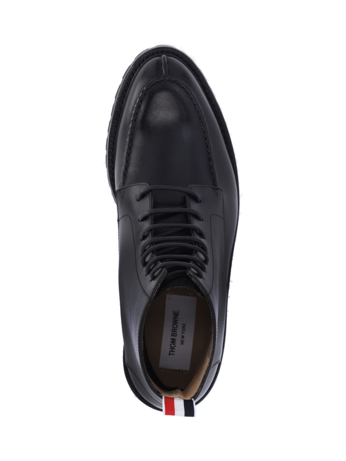 Thom Browne Lace-up Leather Boots In Black