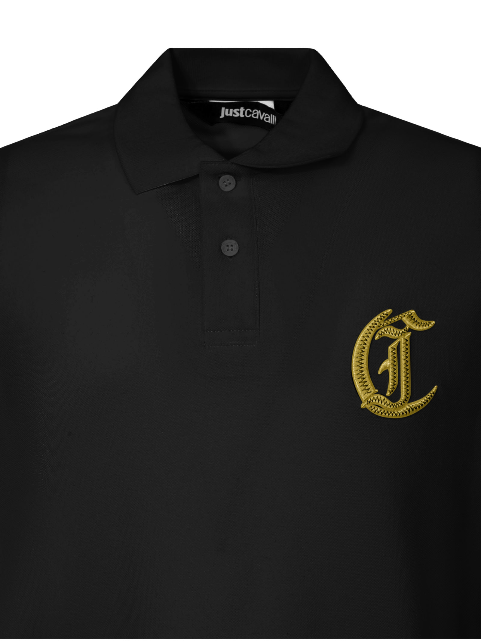 Just Cavalli Mens Polo Shirt In Black