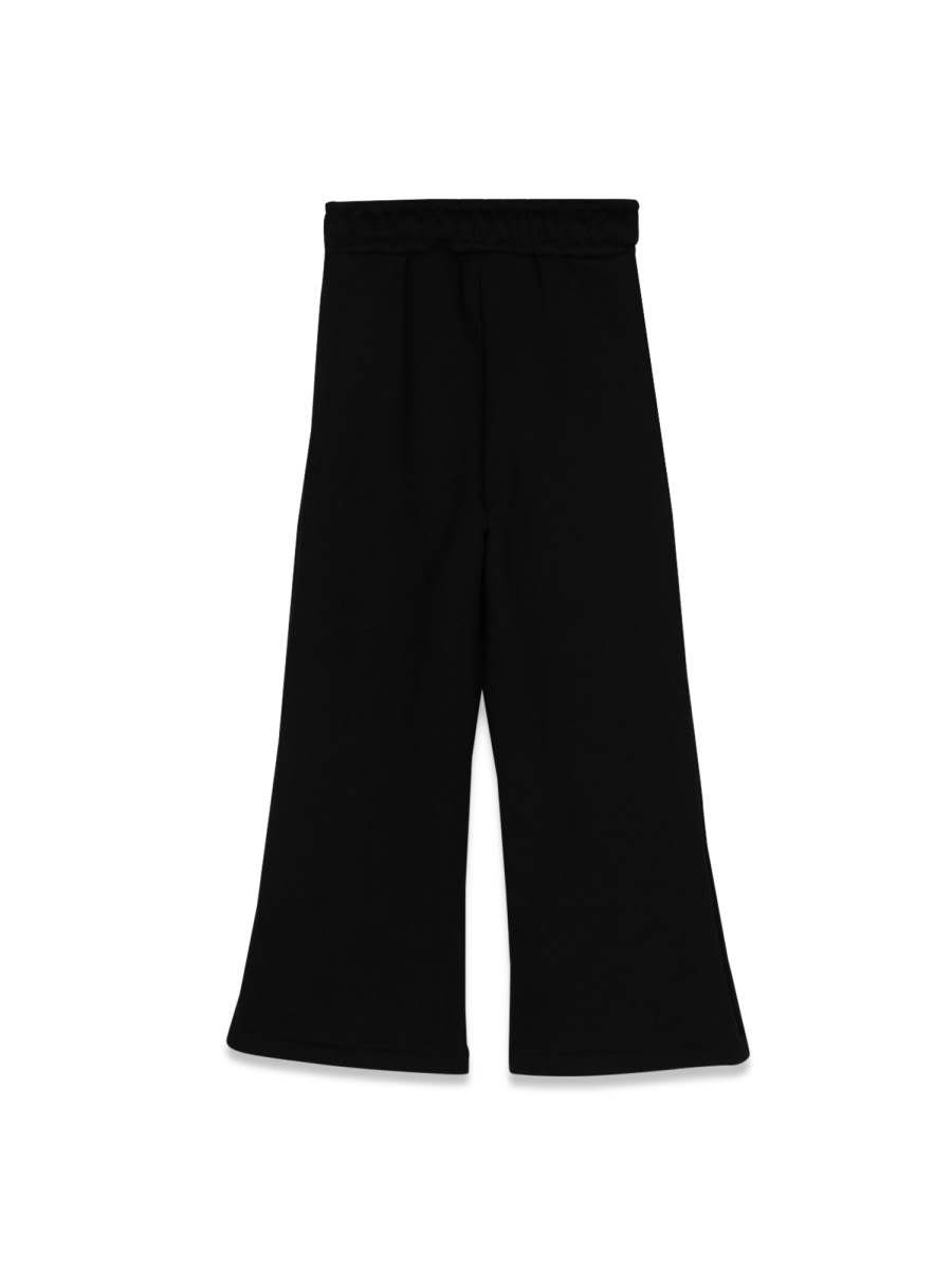 Msgm Trousers With Logo In Black