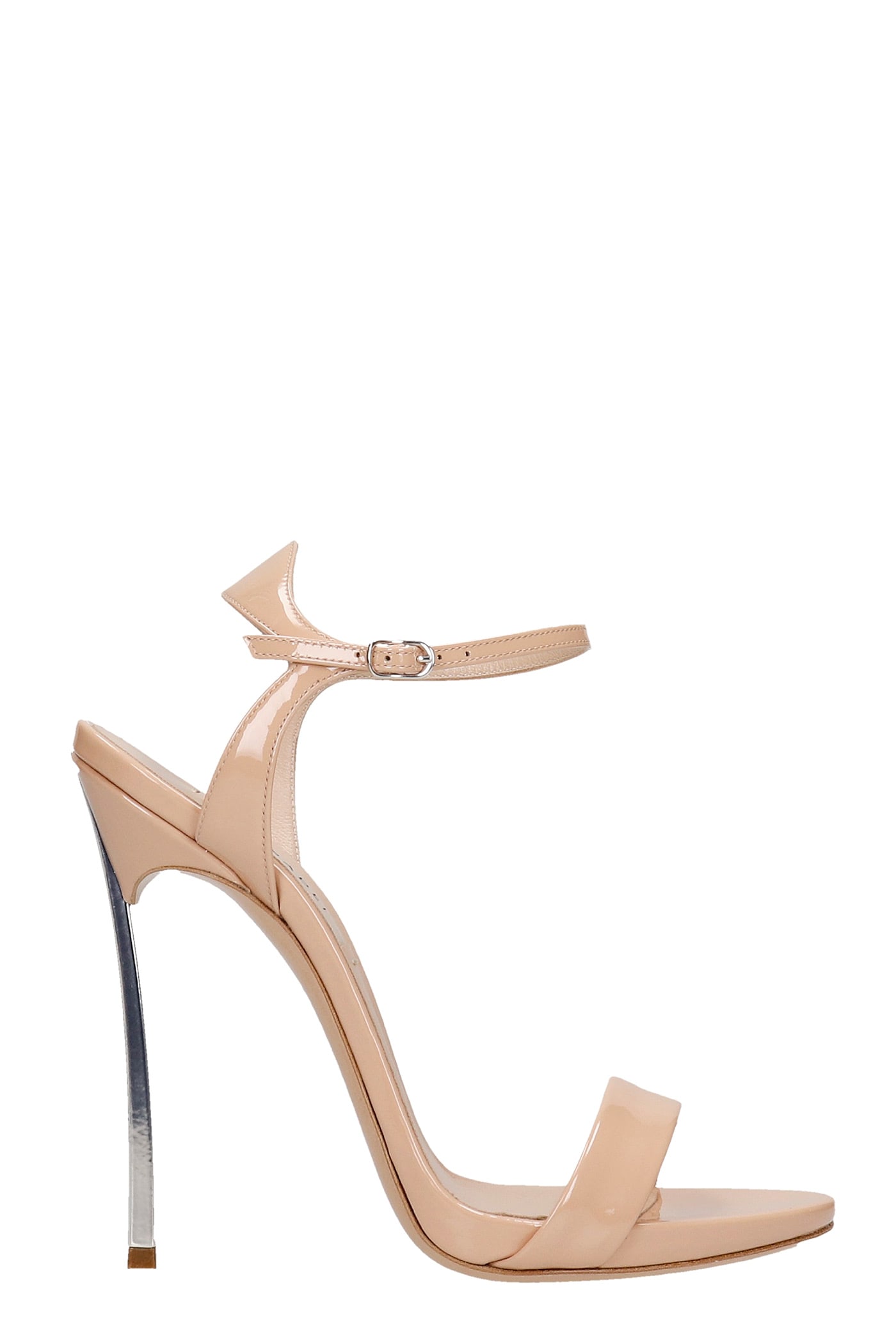Casadei Sandals In Powder Patent Leather