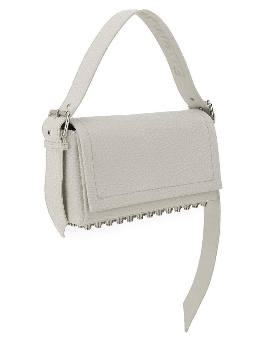 Alexander Wang Ricco Medium Studded Shoulder Bag In White
