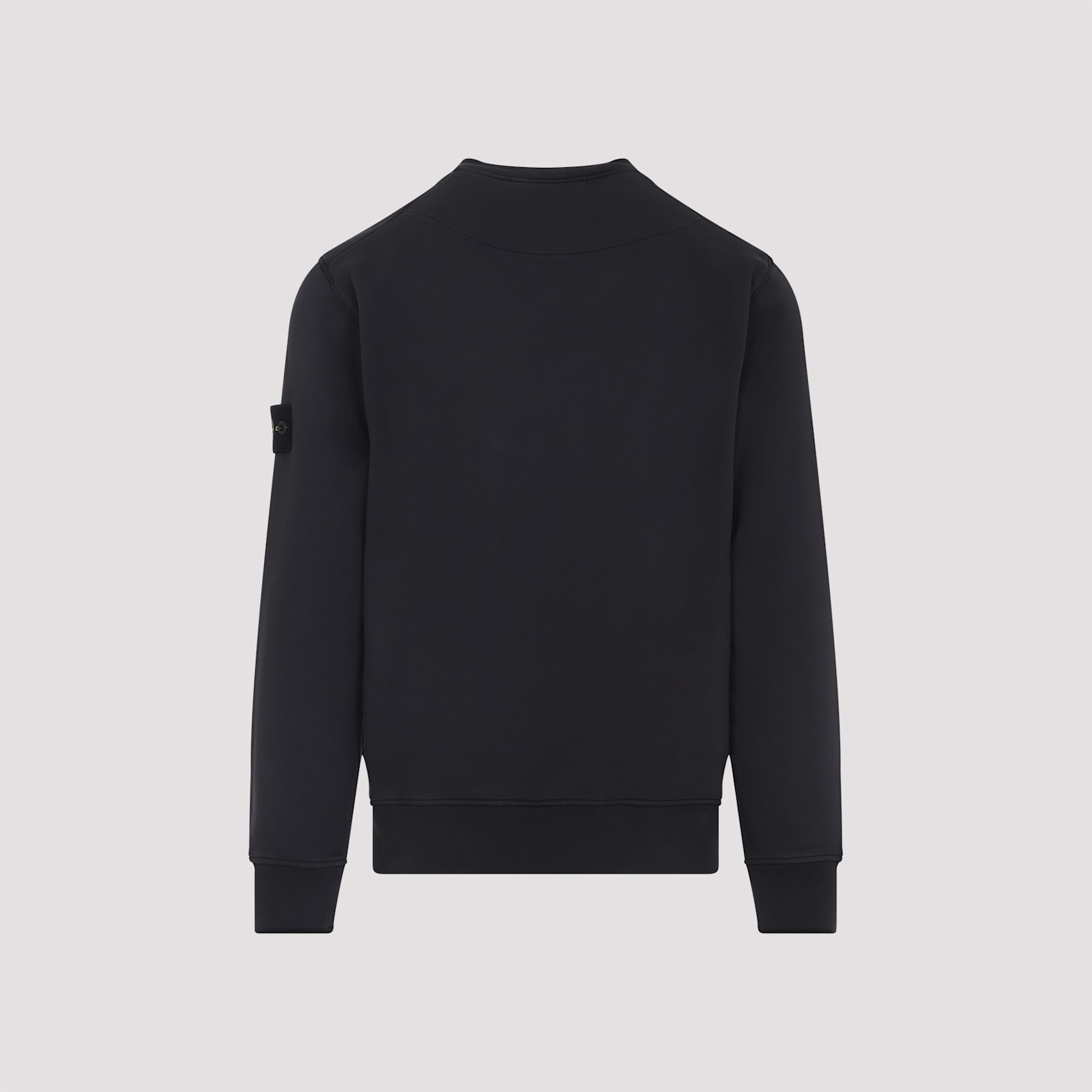 Stone Island Vanisé Brushed Heavy Cotton Sweatshirt In Black