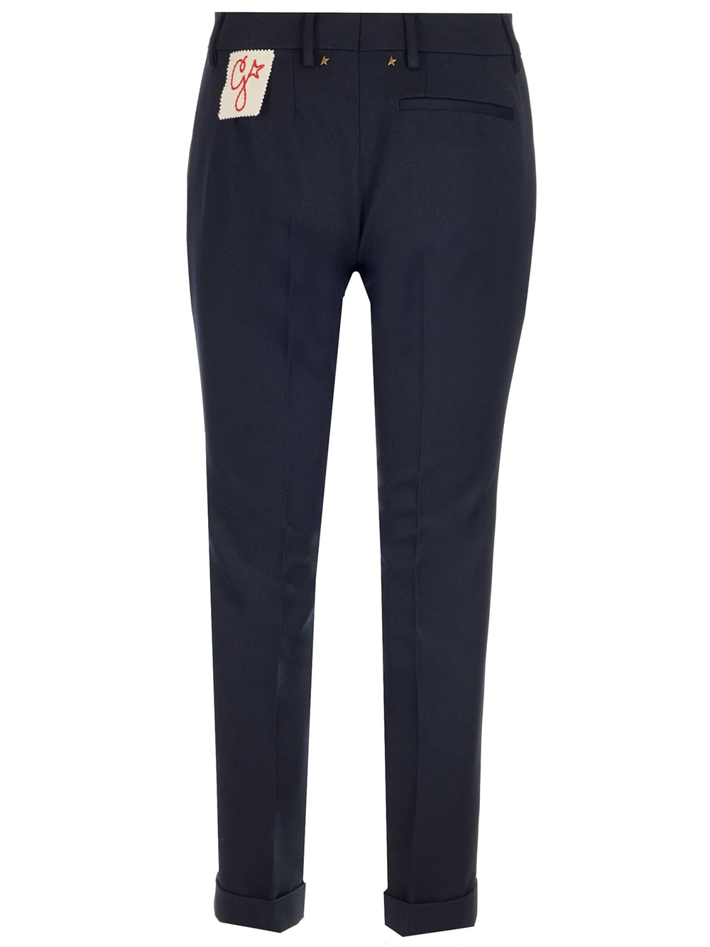 Shop Golden Goose Dark Blue Cigarette Trousers