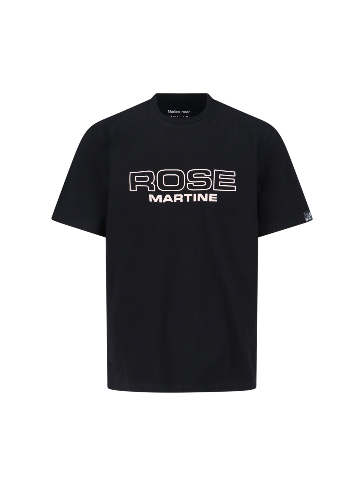 Martine Rose Black Short-sleeve T-shirt With Bold Front Print In Black