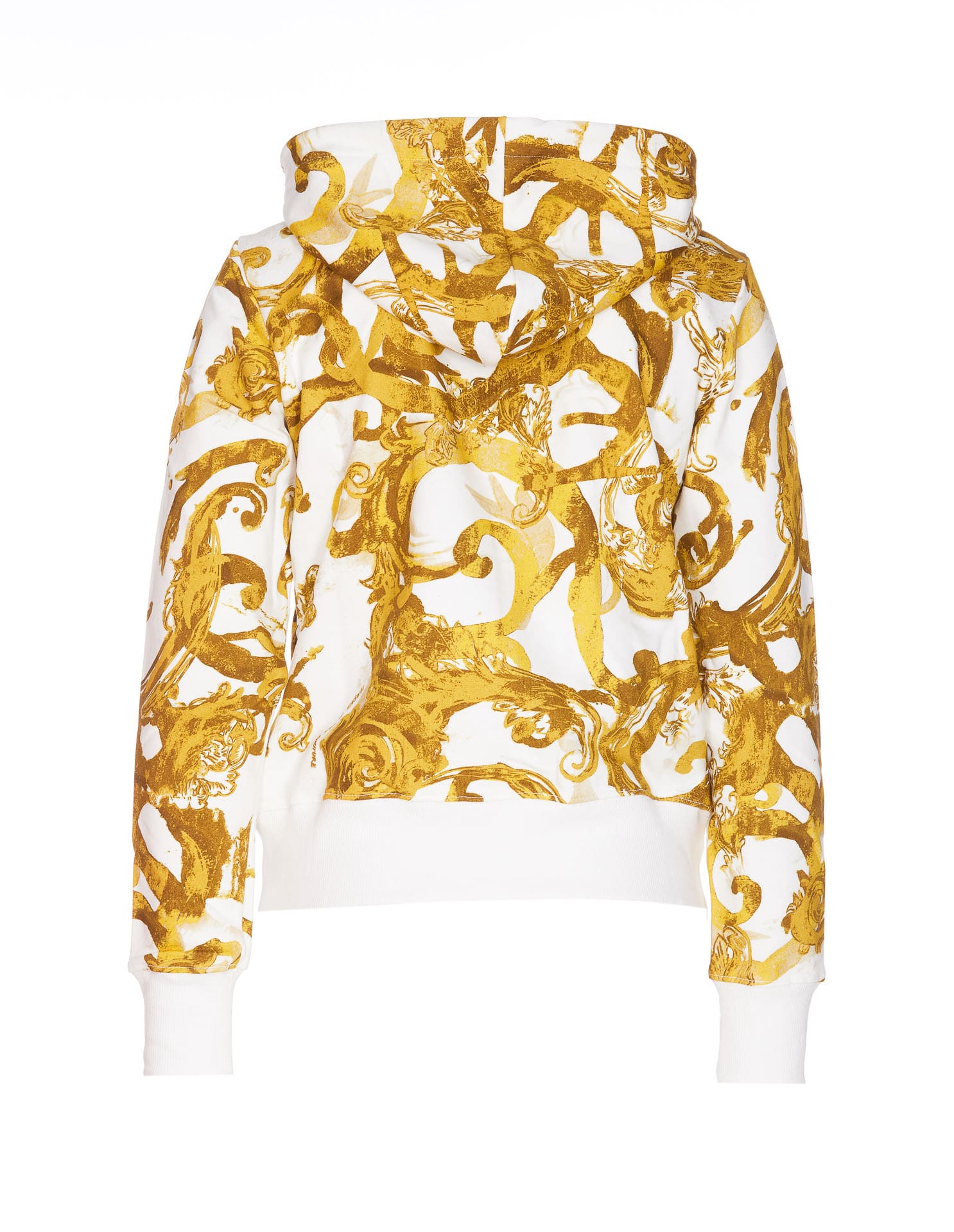 Shop Versace Jeans Couture Watercolour Couture Sweatshirt In White