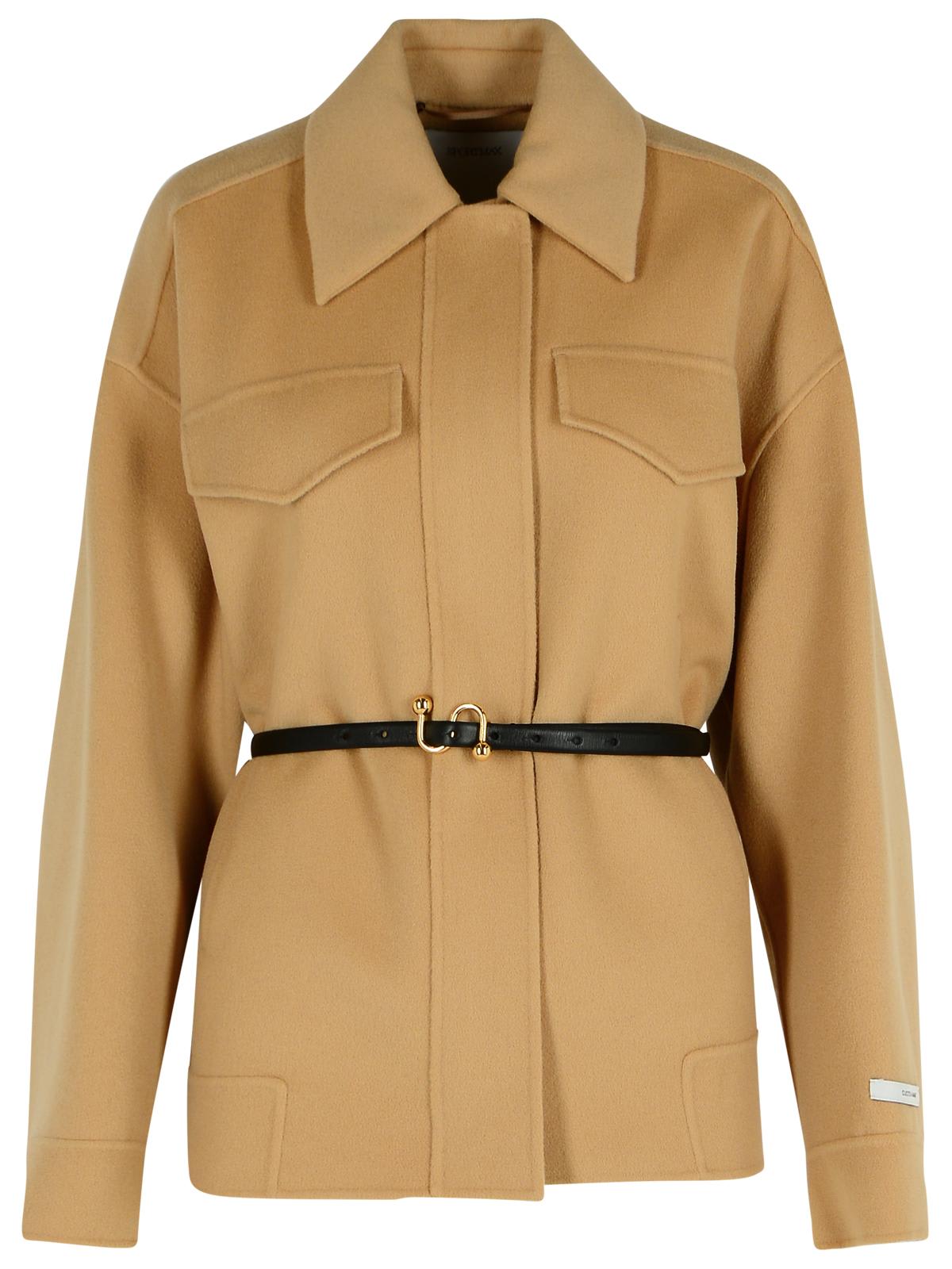 Sportmax Cantore Camel Virgin Wool Jacket In Brown
